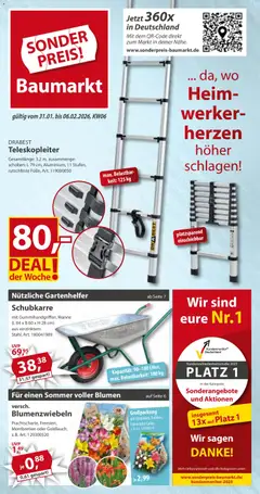 Sonderpreis Baumarkt Prospekt 	 ab 31.01.2026 gültig