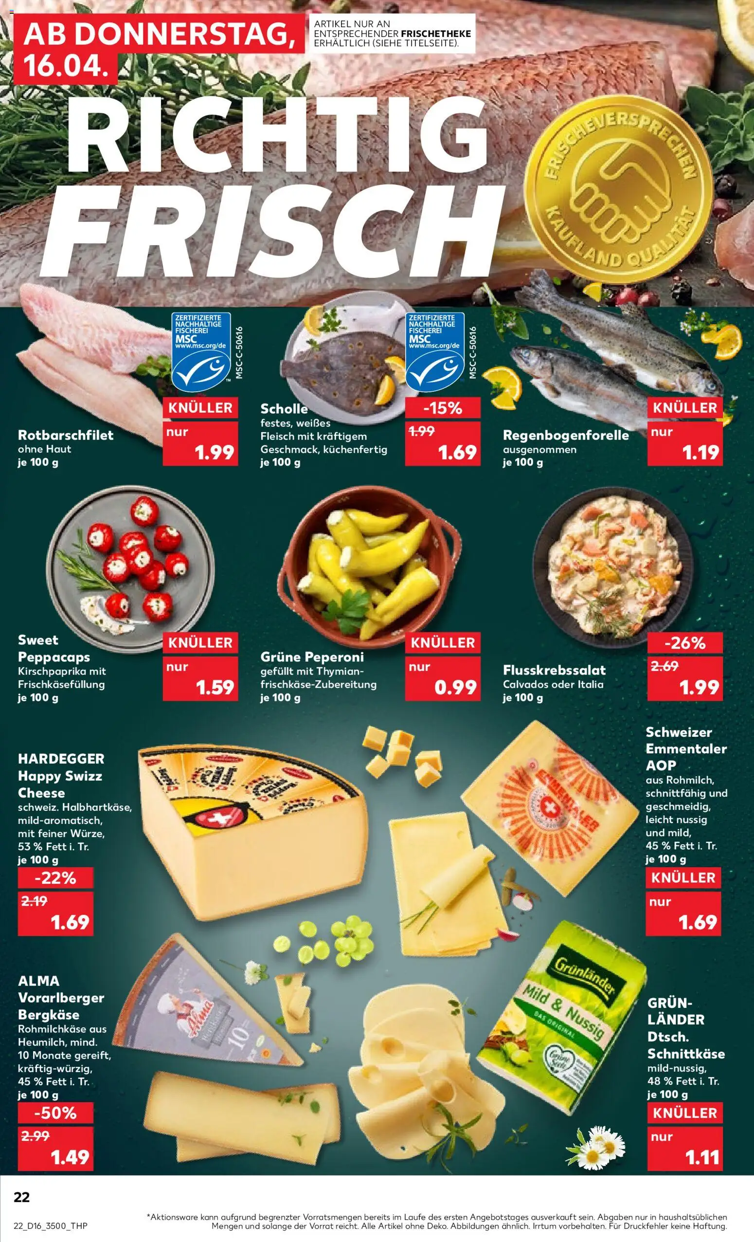 Kaufland Prospekt Jena	 – gültig ab 16.04.2026 | Seite: 22 | Produkte: Grunlander, Fleisch