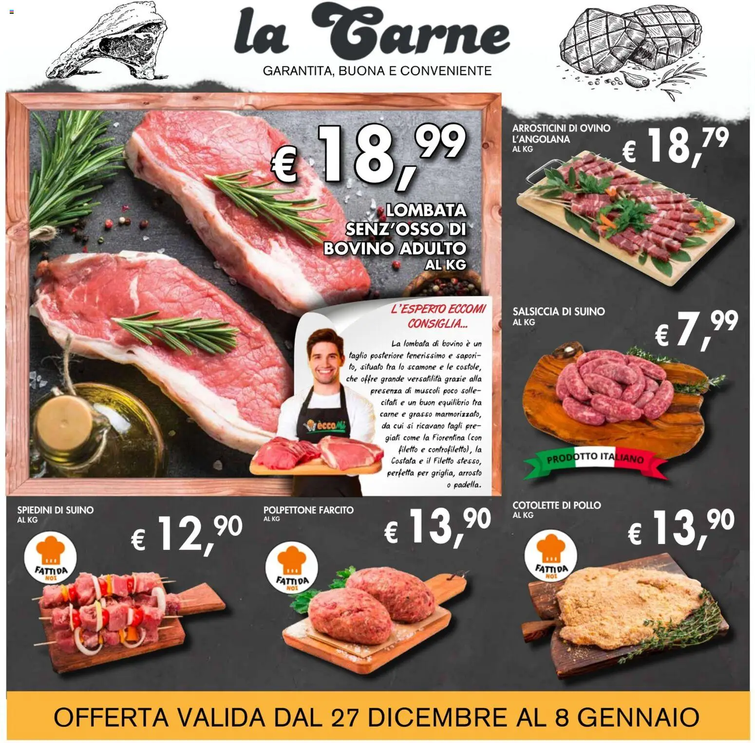 Volantino Coal del 27.12.2025 | Pagina: 4 | Prodotti: Arrosto, Salsiccia, Spiedini, Ovino
