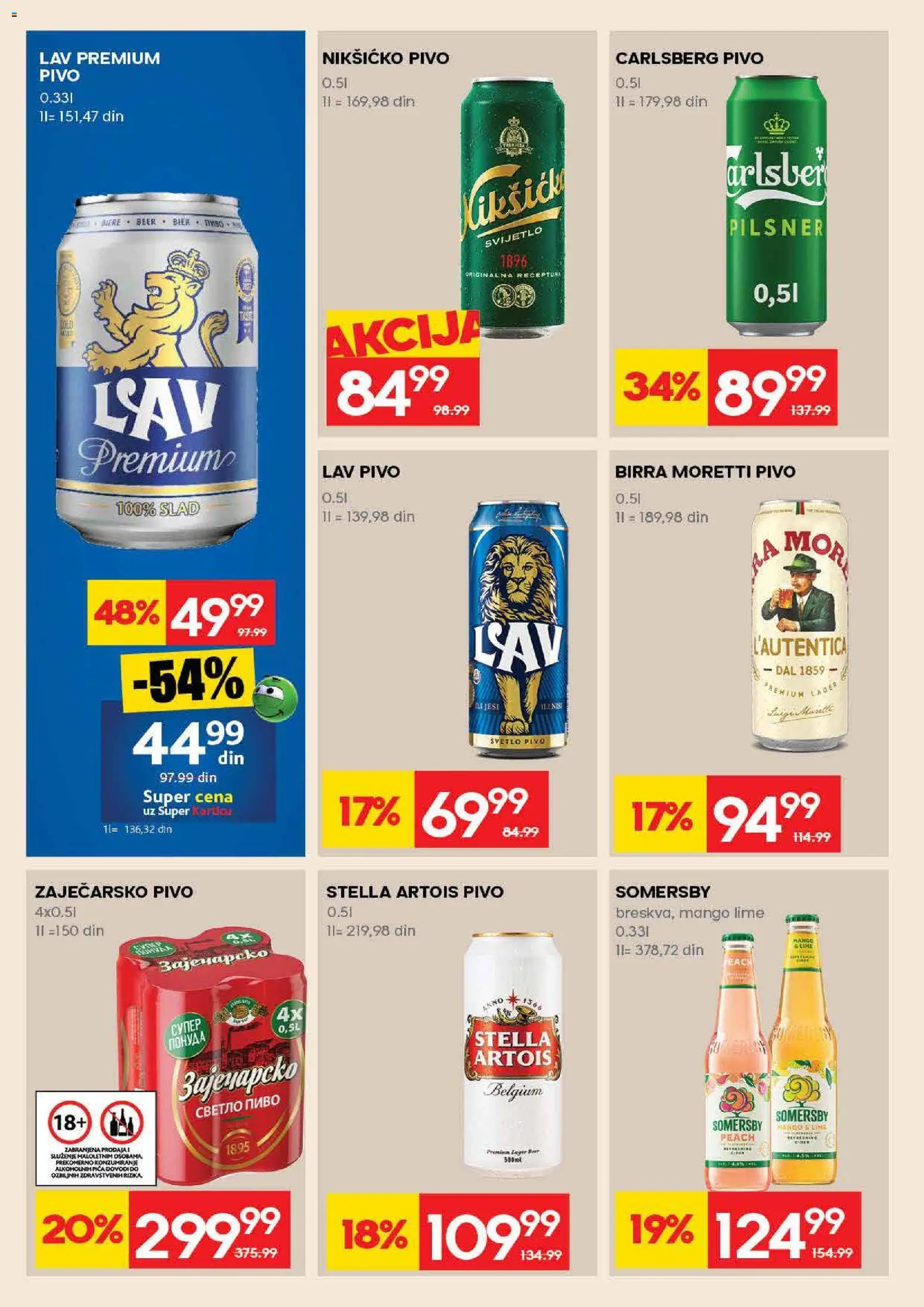 Roda katalog - važi od 05.03.2026 | Strana: 24 | Proizvode: Stella Artois, Mango, Zaječarsko pivo, Pivo