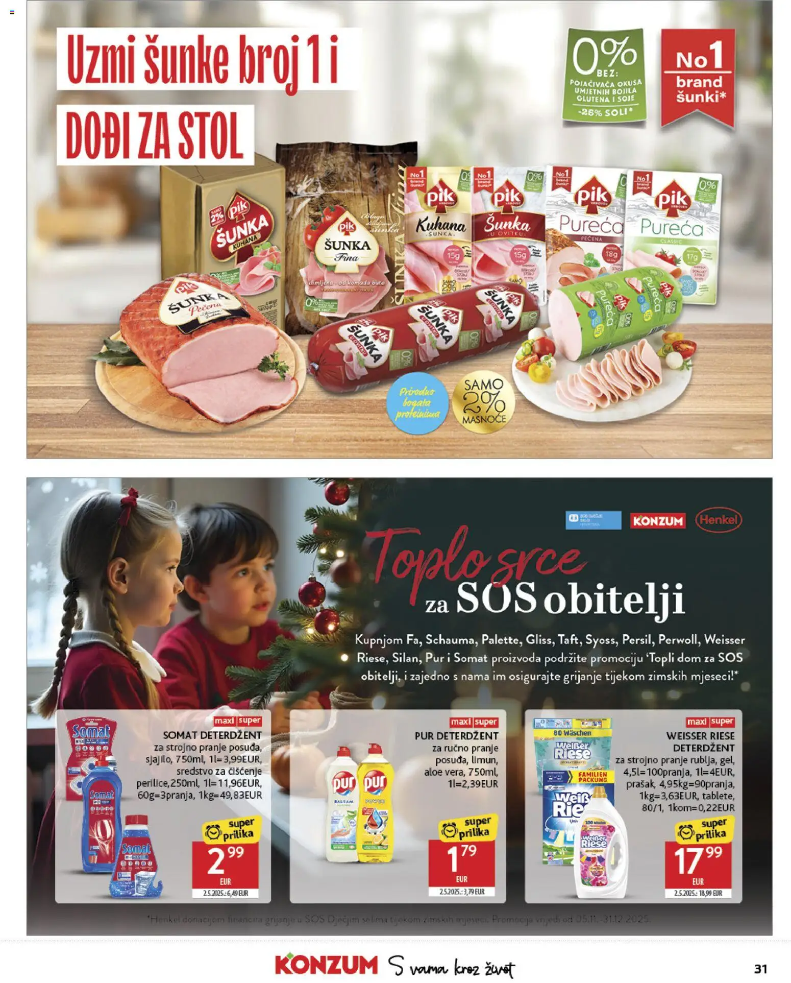 Konzum HR akciós ujság - amely érvényes a következő dátumtól: 05.11.2025 | Oldal: 31 | Termékek: Somat