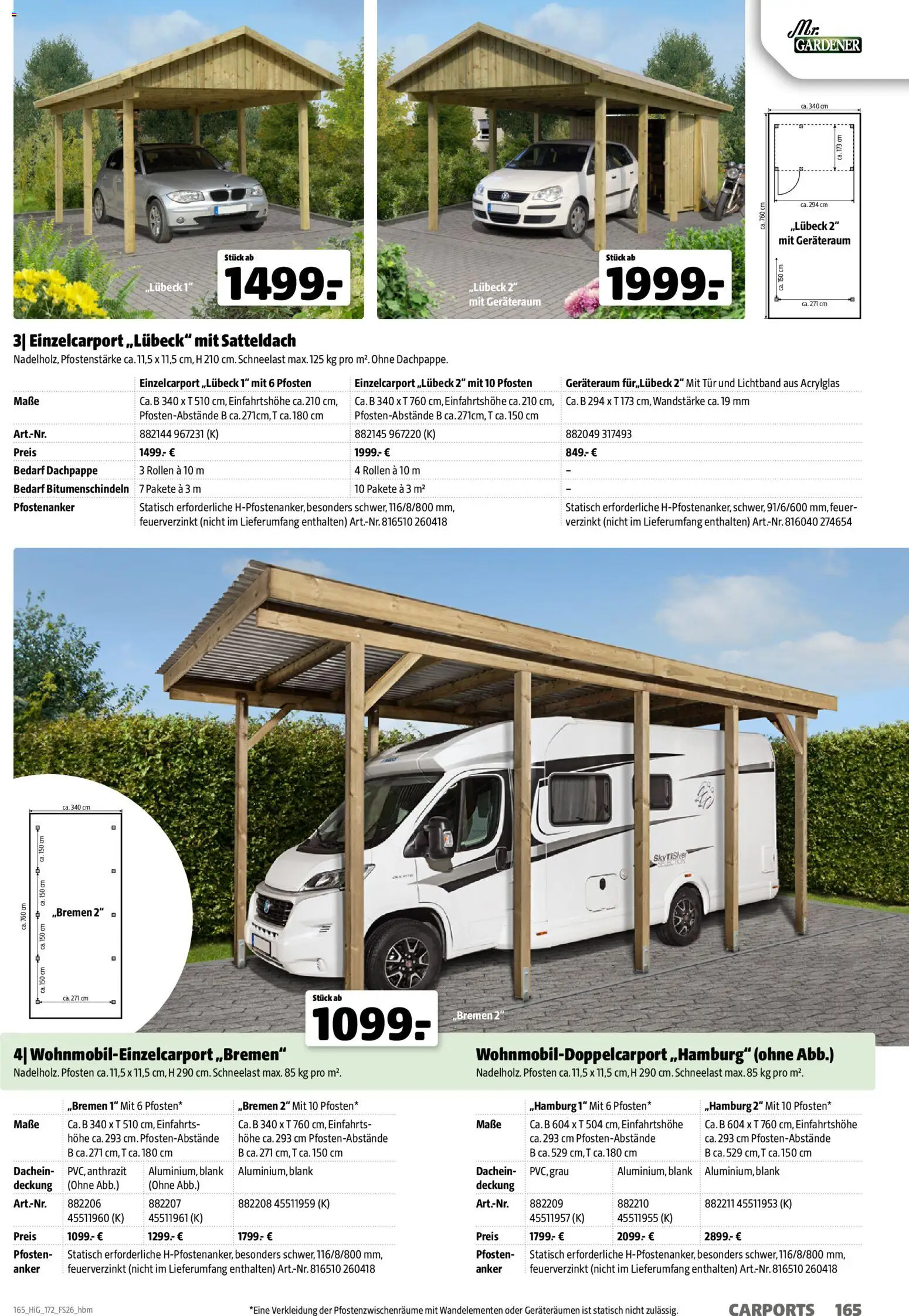 Hagebau Gartengestaltungsortiment – gültig ab 02.03.2026 | Seite: 165 | Produkte: Tür