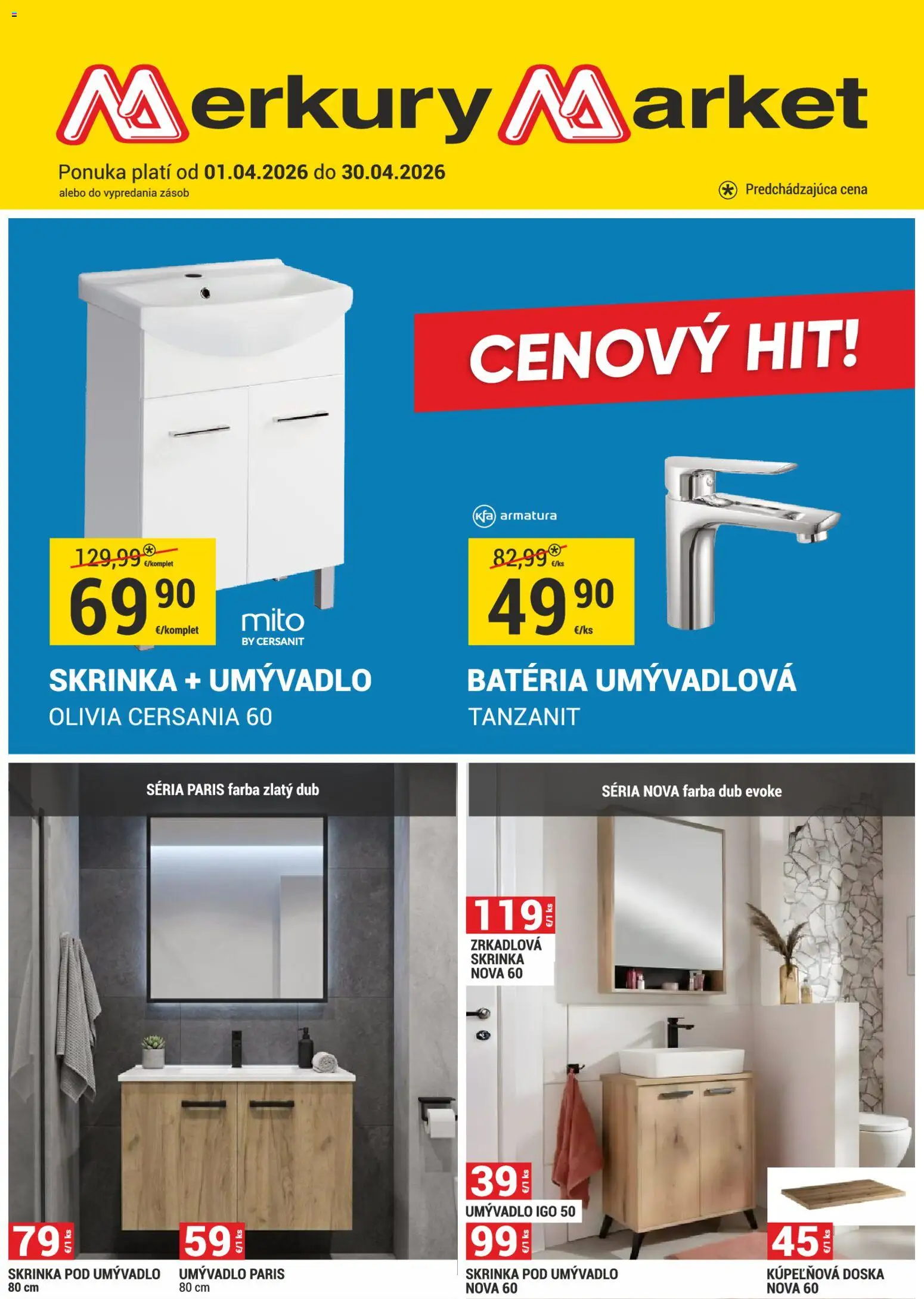 Nové Merkury Market akcie – leták je platný od 01.04.2026 | Strana: 1