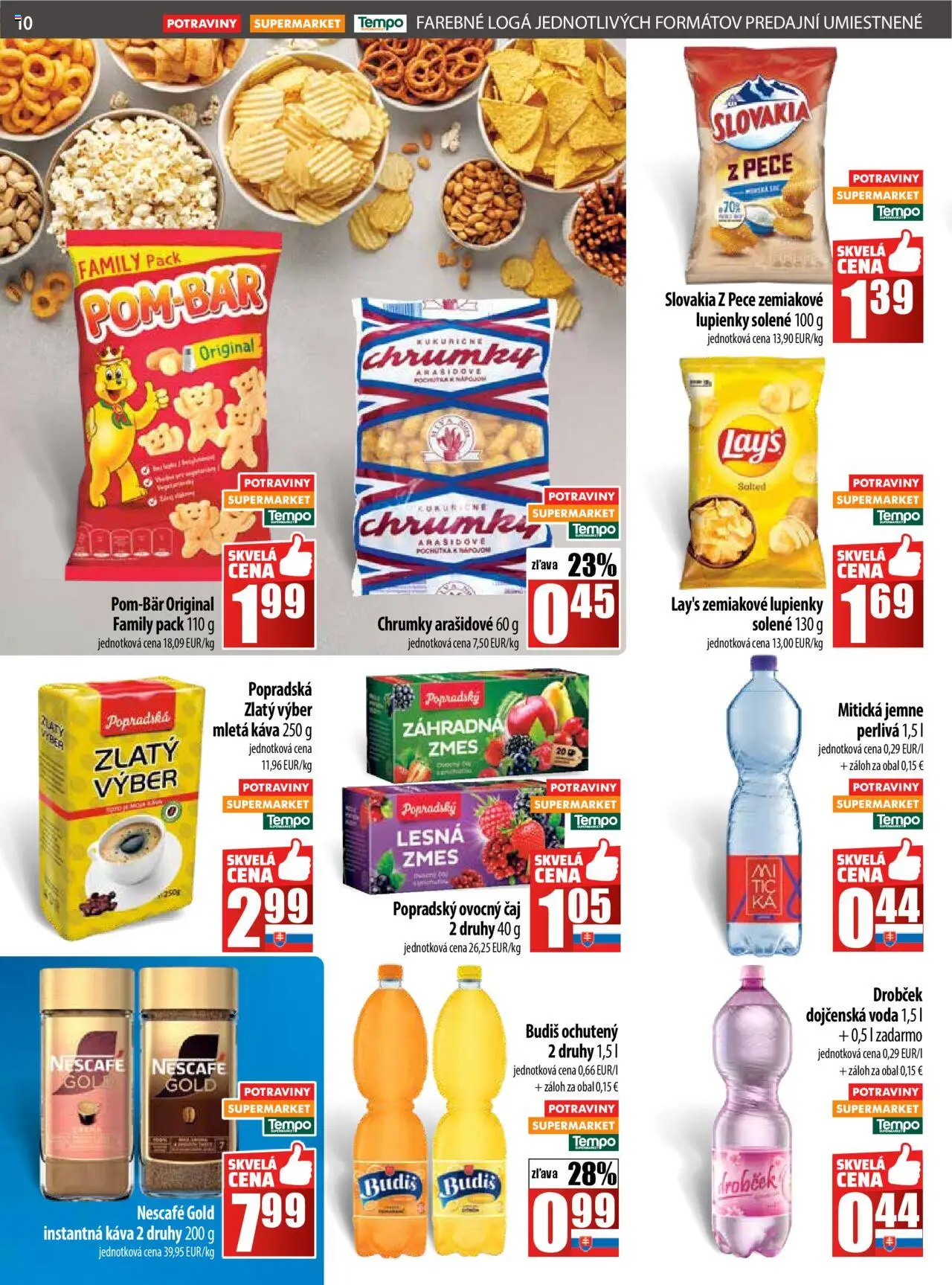COOP Jednota leták │ platný od 07.08.2025 | Strana: 10 | Produkty: Káva, Budiš, Mitická, Nescafé Gold