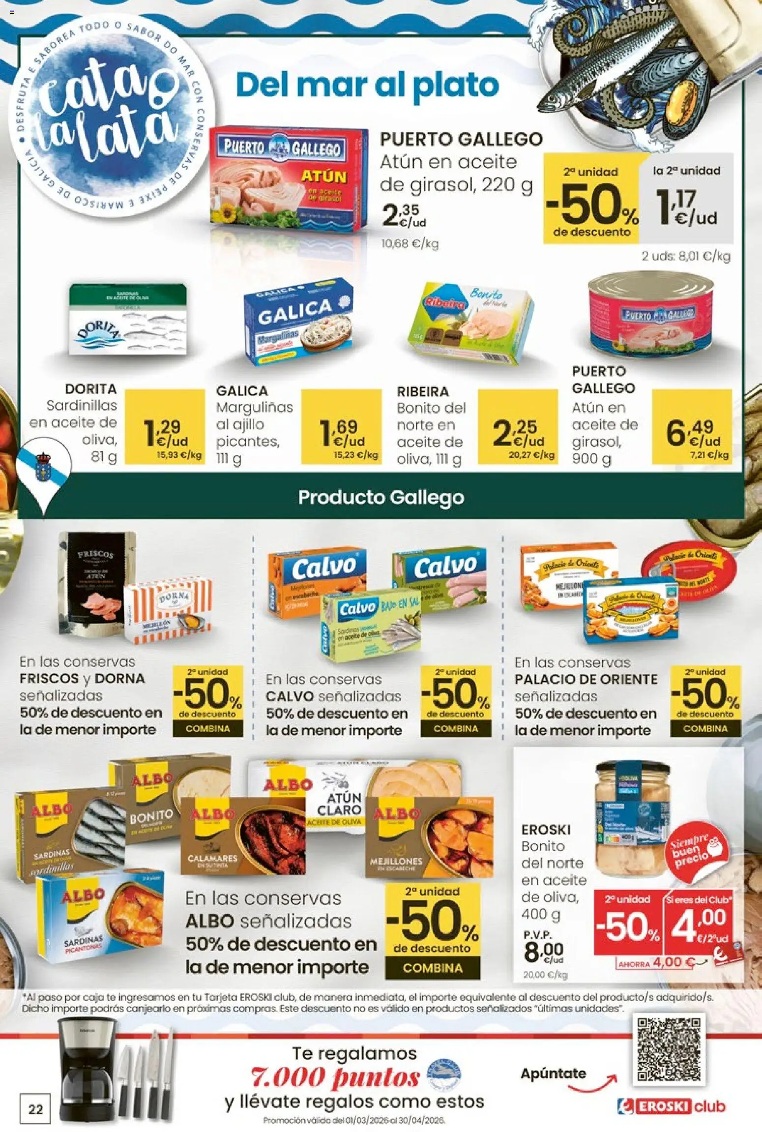 Eroski - Quieres ahorrar conmigo │ válido desde el 26.03.2026 | Página: 22 | Productos: Aceite, Té, Aceite de oliva, Caja