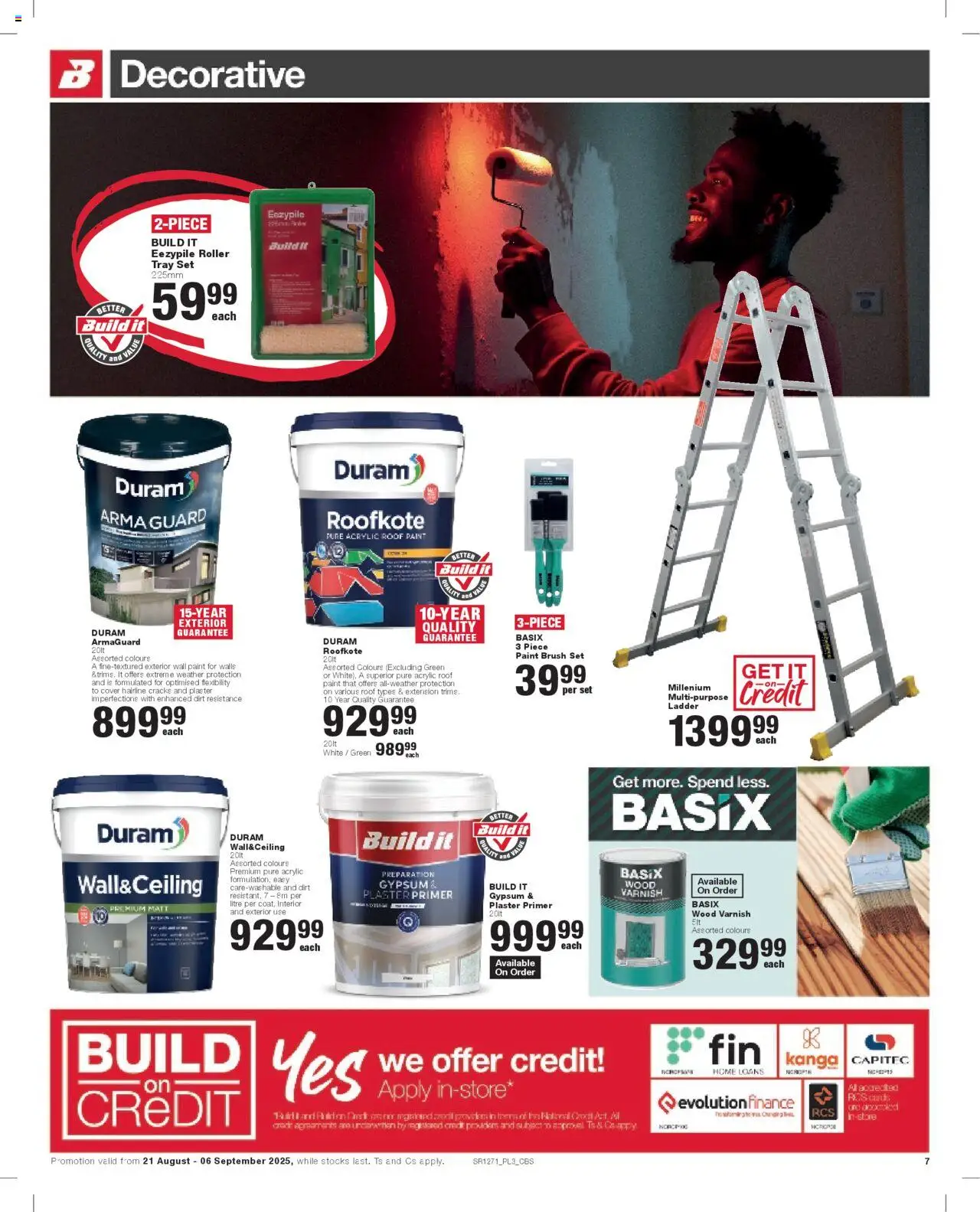 Build It - Gauteng - Weekly Specials │ valid from 21.08.2025 | Page: 7 | Products: Primer, Cover, Paint, Wood varnish