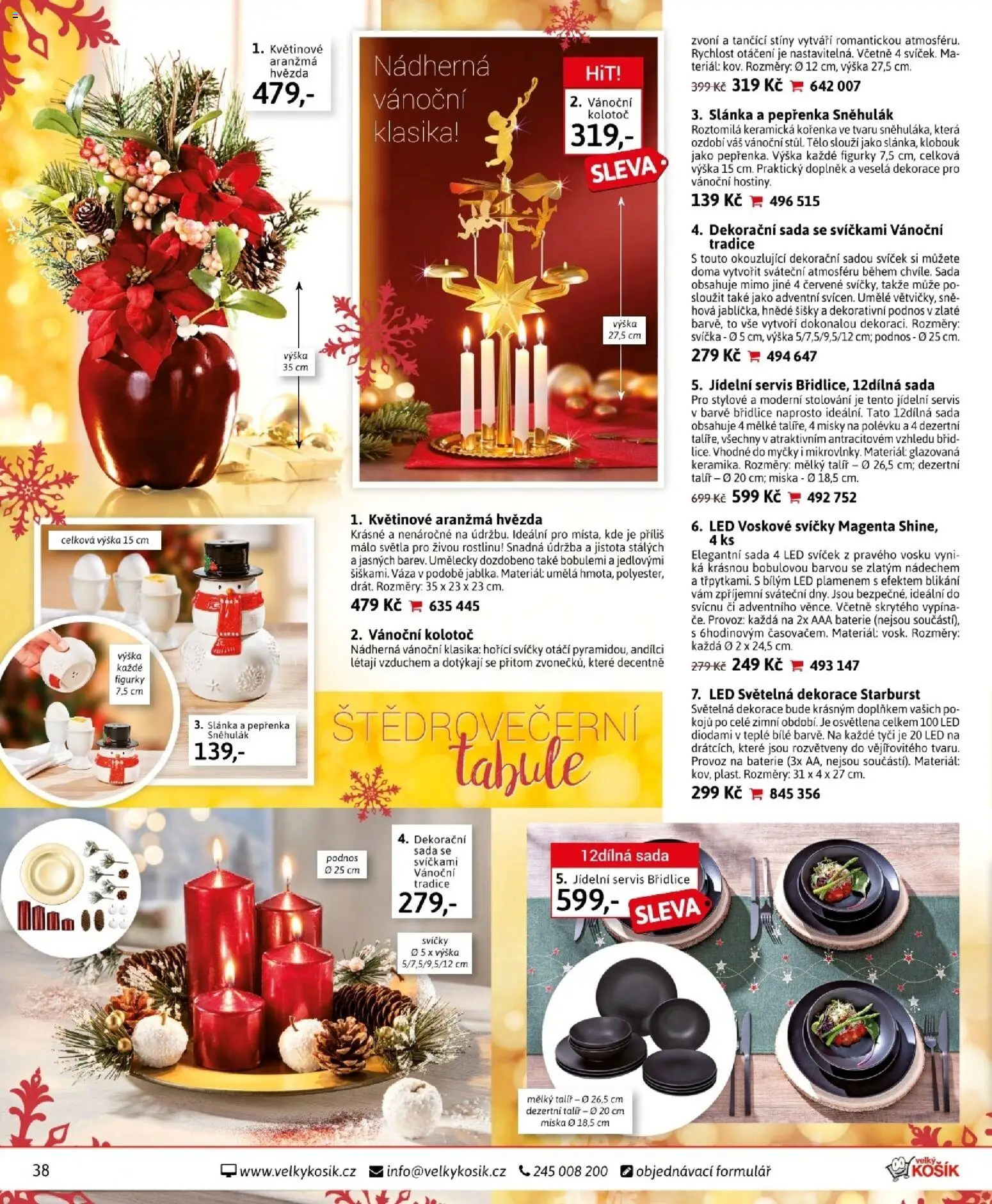 Velký Košík katalog prosinec 2025 od 01.12.2025 | Strana: 38 | Produkty: Podnos, Klobouk, Pepřenka, Dekorace