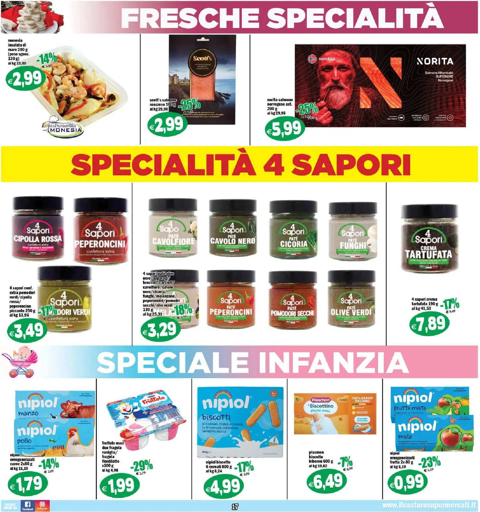 Volantino Il Castoro del 27.11.2025 | Pagina: 17 | Prodotti: Crema, Cereali, Cavolfiore, Biberon