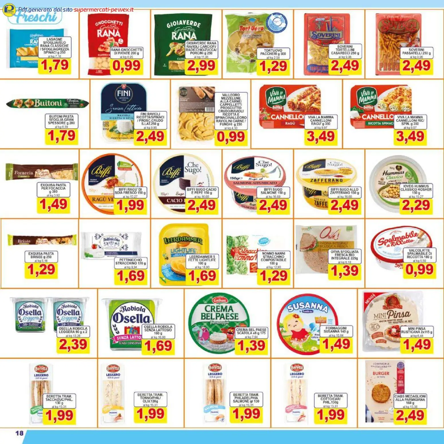 Volantino Pewex del 07.01.2026 | Pagina: 18 | Prodotti: Carciofi, Hummus, Ragú, Gnocchetti