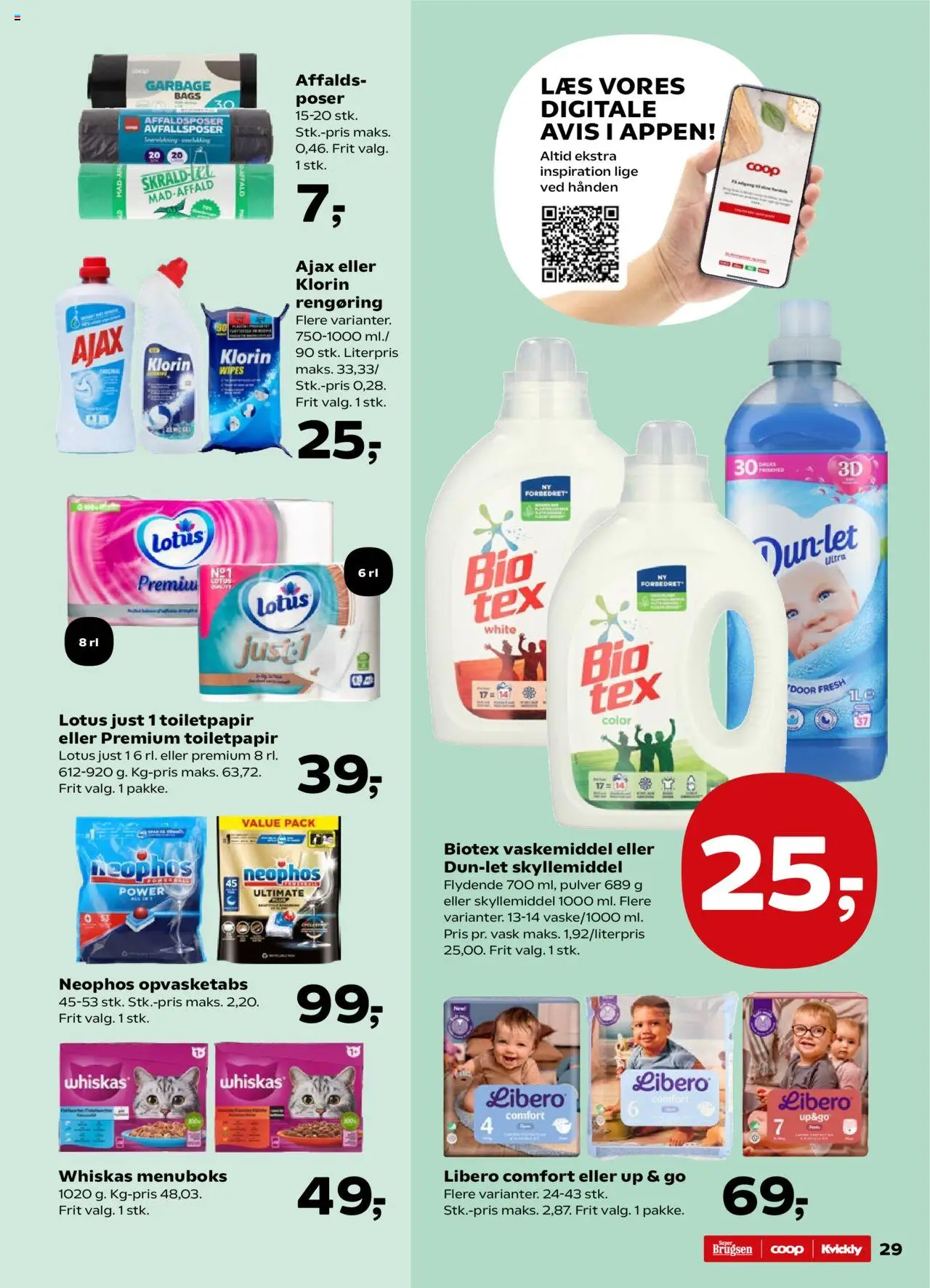 Kvickly Tilbudsavis gyldig fra 06.06.2025 | Side: 29 | Produkter: Skyllemiddel, Toilet, Tablets