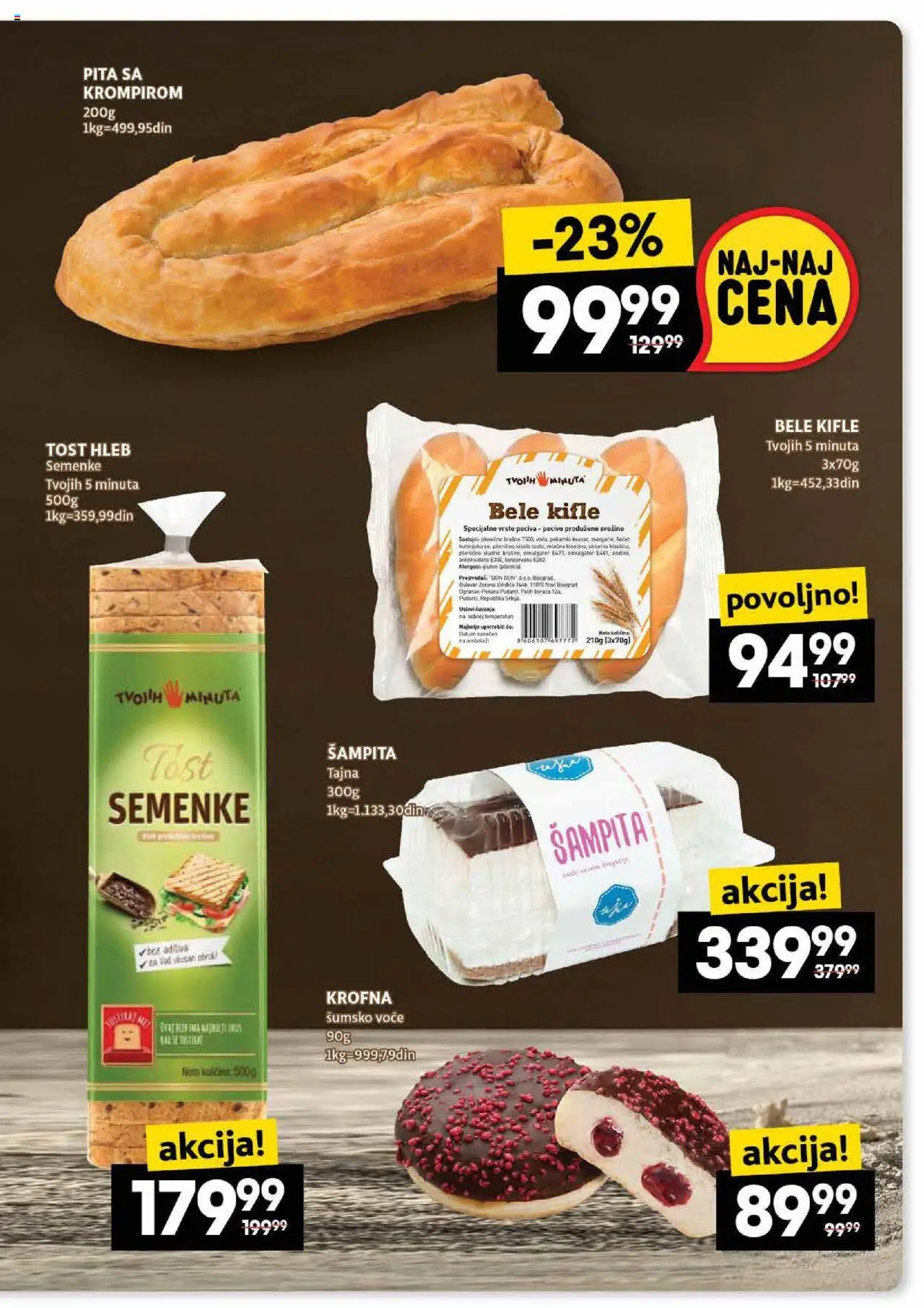 Roda katalog - važi od 07.08.2025 | Strana: 15 | Proizvode: Tost hleb, Pita, Hleb, Pecivo
