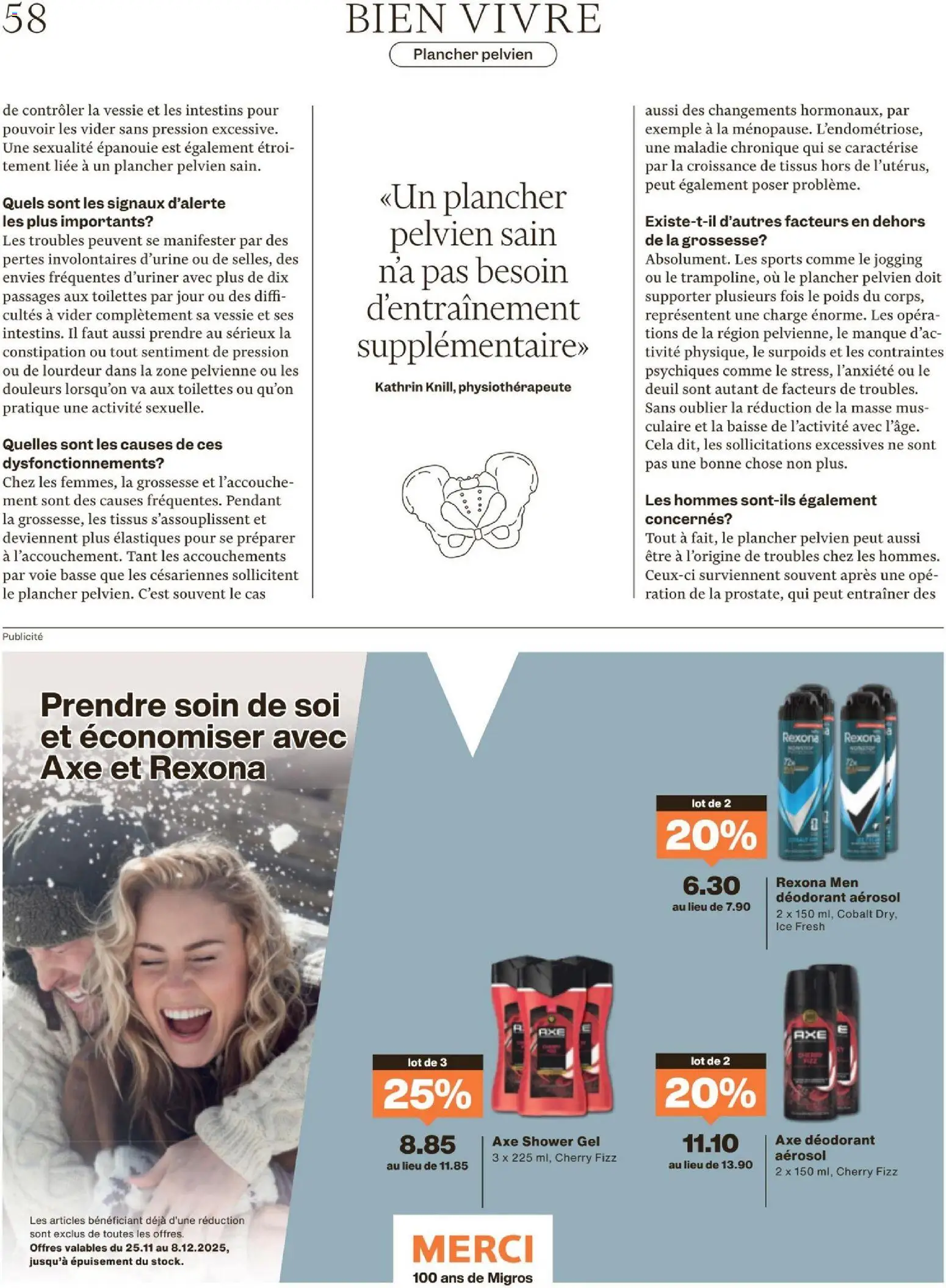 Migros Magazin FR – gültig ab 24.11.2025 | Seite: 58 | Produkte: Deodorant, Shower Gel
