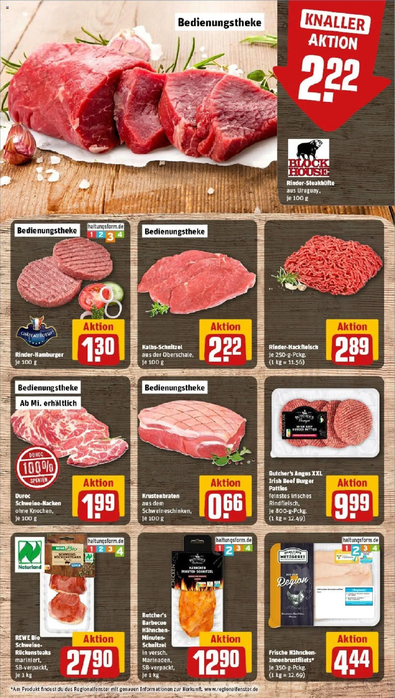 Rewe - Düsseldorf - gültig ab dem 12.05.2025 | Seite: 8 | Produkte: Hahnchen, Schweinenacken, Krustenbraten, Steak