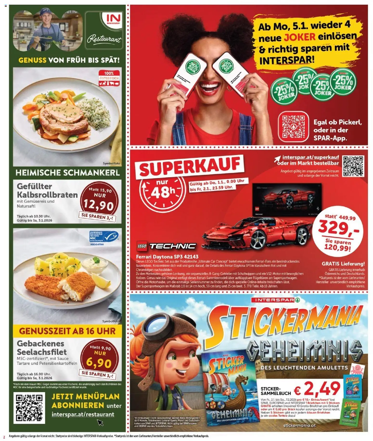 Interspar Flugblatt - Burgenland gültig ab 02.01.2026 | Seite: 2 | Produkte: Uhr, Fisch