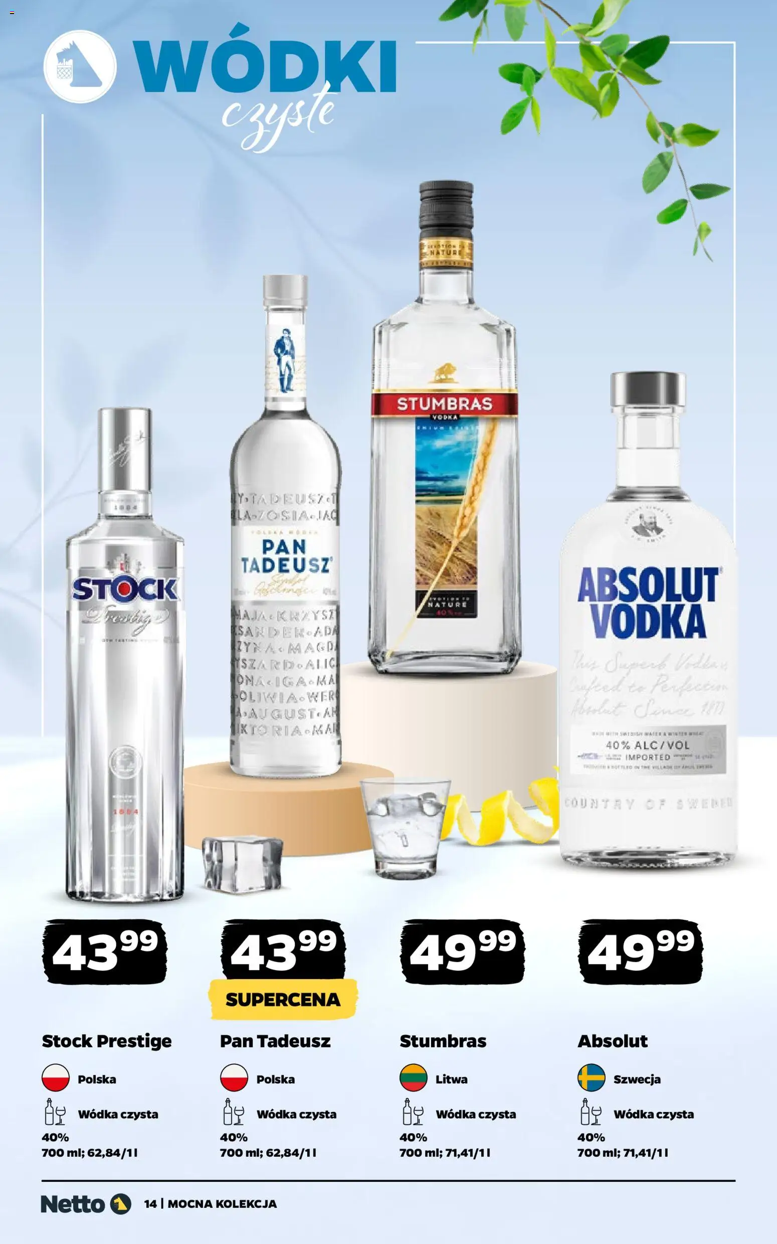 Netto gazetka - Alkohole mocne od 13.04.2026 | Strona: 14 | Produkty: Vodka, Wódka
