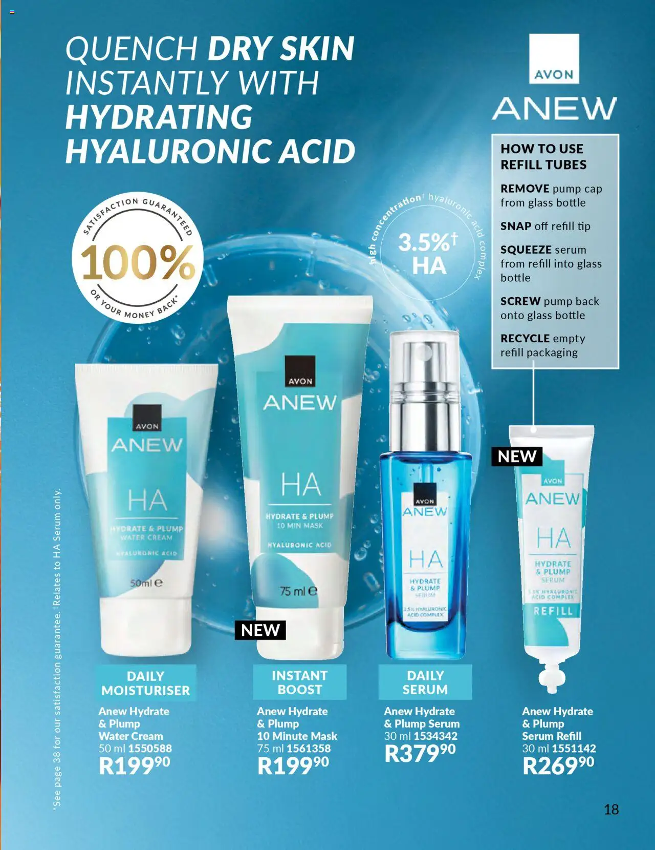 New Avon catalogue – valid from 01.10.2025 | Page: 29 | Products: Serum, Mask, Cream, Water