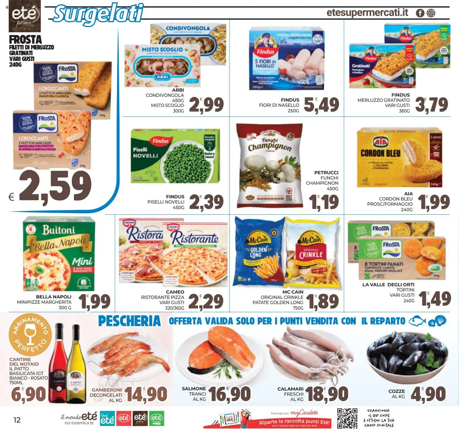 Volantino Eté del 07.04.2026 | Pagina: 12 | Prodotti: Merluzzo, Patate, Funghi, Nasello