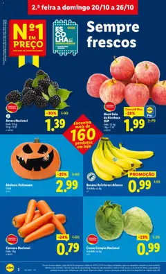 Pré-visualização Couve Coração Nacional, Vendido ao kg válido de 20.10.2025 | Página: 2 | Produtos: Base, Maça, Abóbora, Cenoura