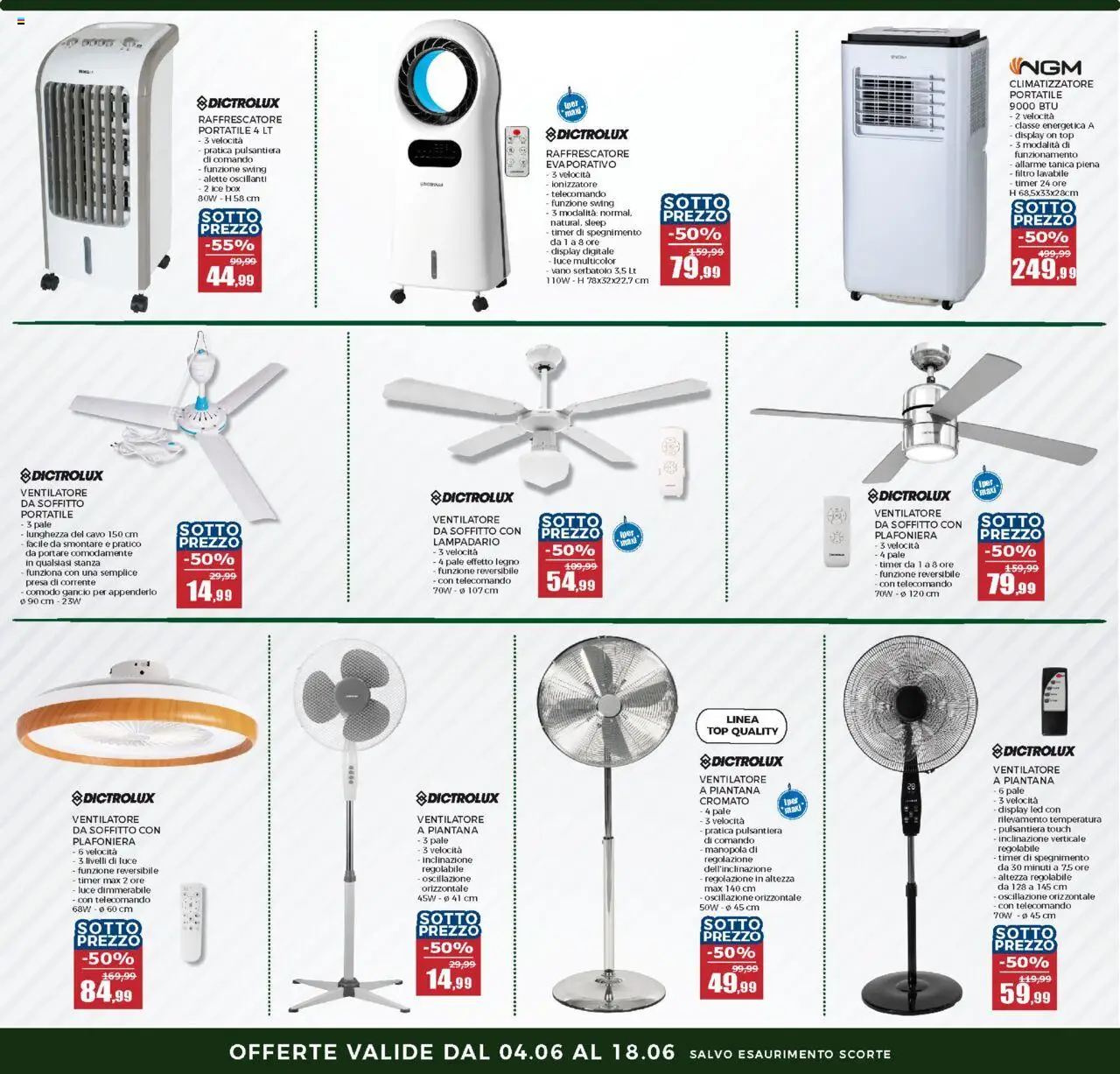 Volantino Happy Casa del 04.06.2025 | Pagina: 26 | Prodotti: Climatizzatore, Telecomando, Cavo, Presa