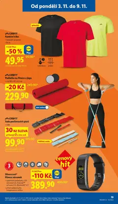 Náhled letáku Lidl leták od 03.11.2025 | Strana: 19 | Produkty: Fitness náramek, Funkční triko