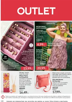 Pré-visualização Difusor Peach and Grapefruit, Pêssego. Toranja. Gotas de Limão. Com 80 ml. Tamanho: 8,4 x 4,5 cm aprox. Dura até 6 semanas. Em vidro. Com notas tropicais de toranja e pêssego. válido de 01.02.2026 | Página: 158