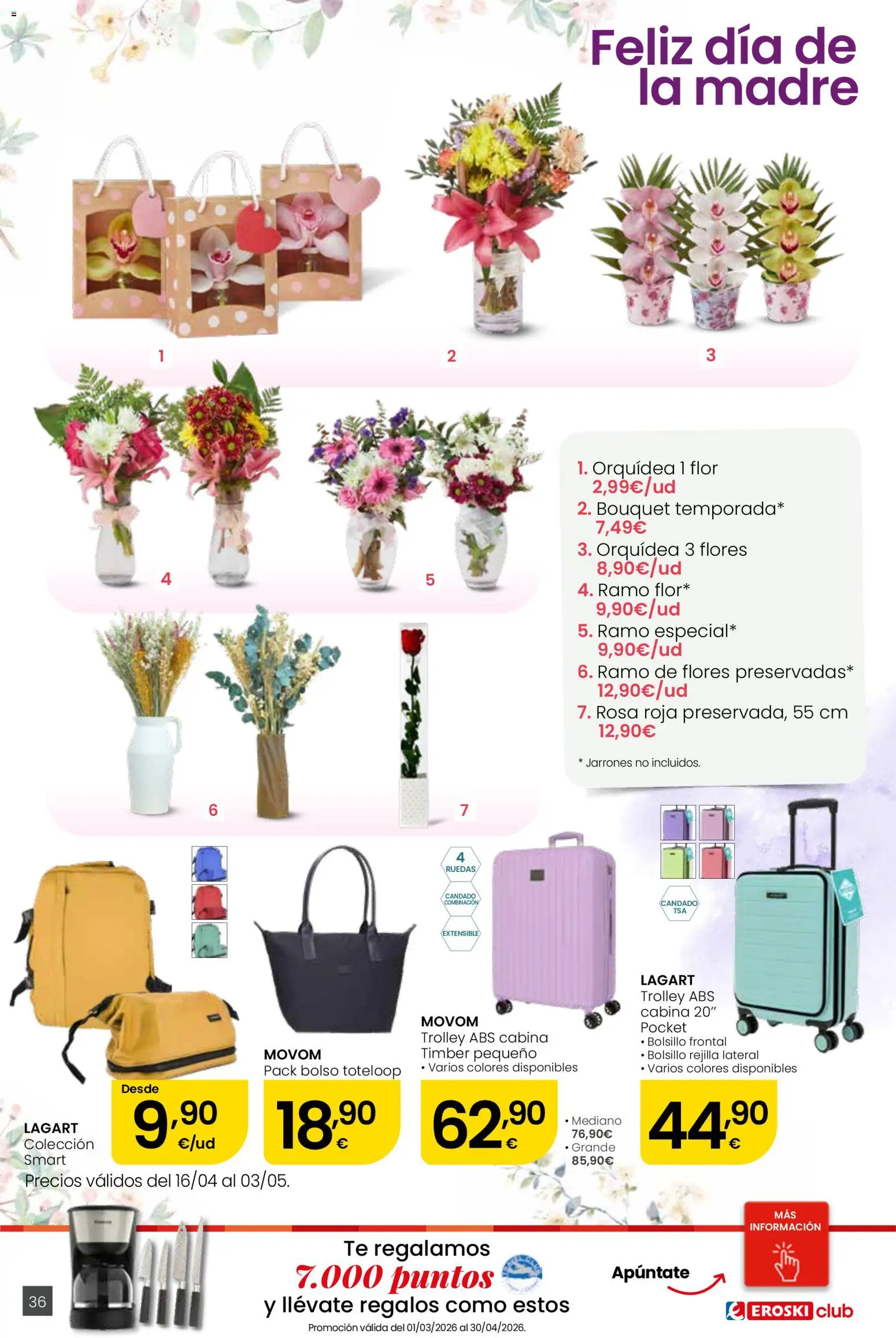 Eroski Quieres ahorrar conmigo │ válido desde el 16.04.2026 | Página: 36 | Productos: Bolso, Té