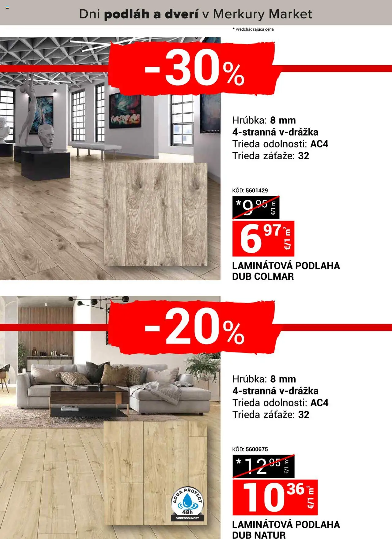 Nové Merkury Market akcie – leták je platný od 18.10.2025 | Strana: 2 | Produkty: Podlaha, Laminátová podlaha