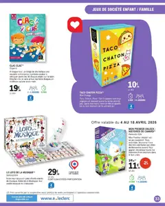E.Leclerc - Prévisualisation de E.Leclerc Espace Culturel valide à partir de 31.03.2026 | Page: 33 | Produits: Orange, Combinaison, Jeux, Pizza