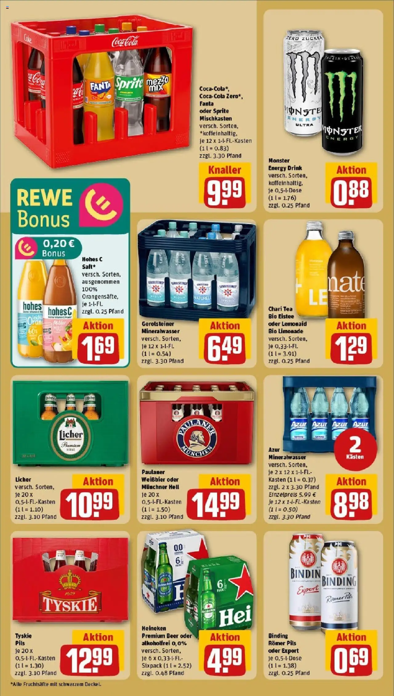 Rewe prospekt Darmstadt	 - gültig ab dem 08.06.2025 | Seite: 18 | Produkte: Coca cola, Weißbier, Mineralwasser, Paulaner