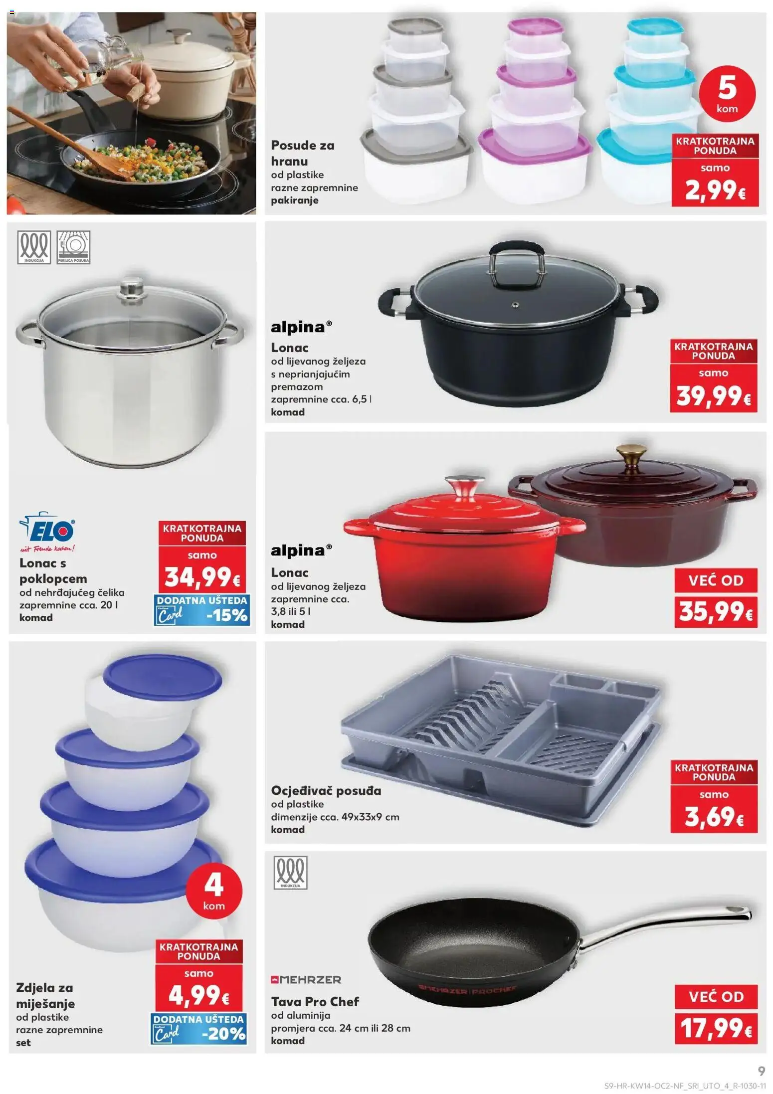 Kaufland katalog | vrijedi od 01.04.2026 | Stranica: 9 | Proizvodi: Perilica posuđa, Tava, Zdjela, Lonac