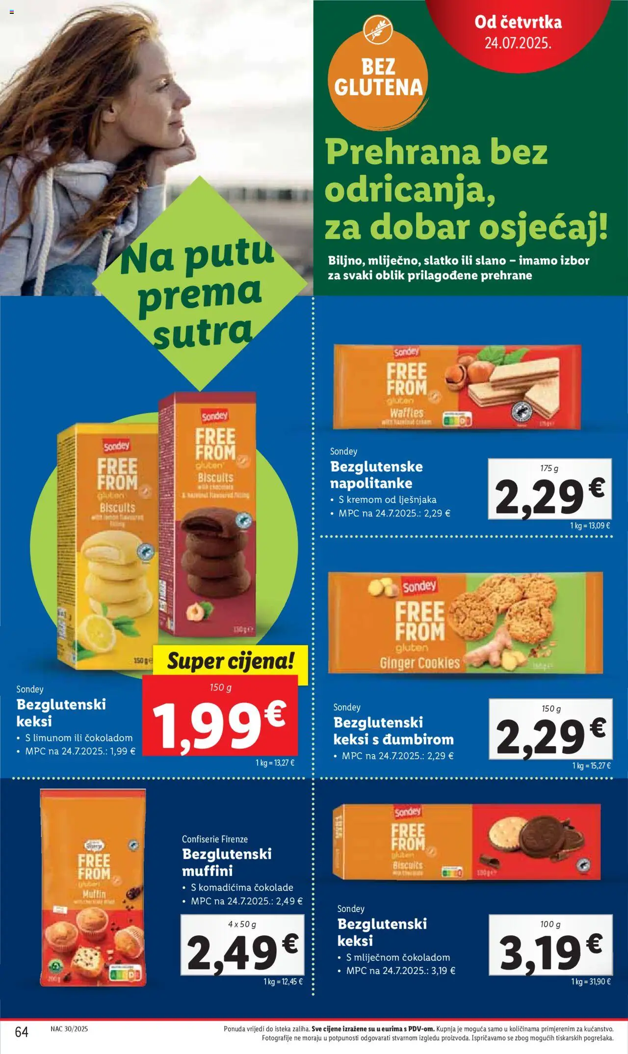 Lidl katalog | vrijedi od 21.07.2025 | Stranica: 64 | Proizvodi: Keksi, Napolitanke