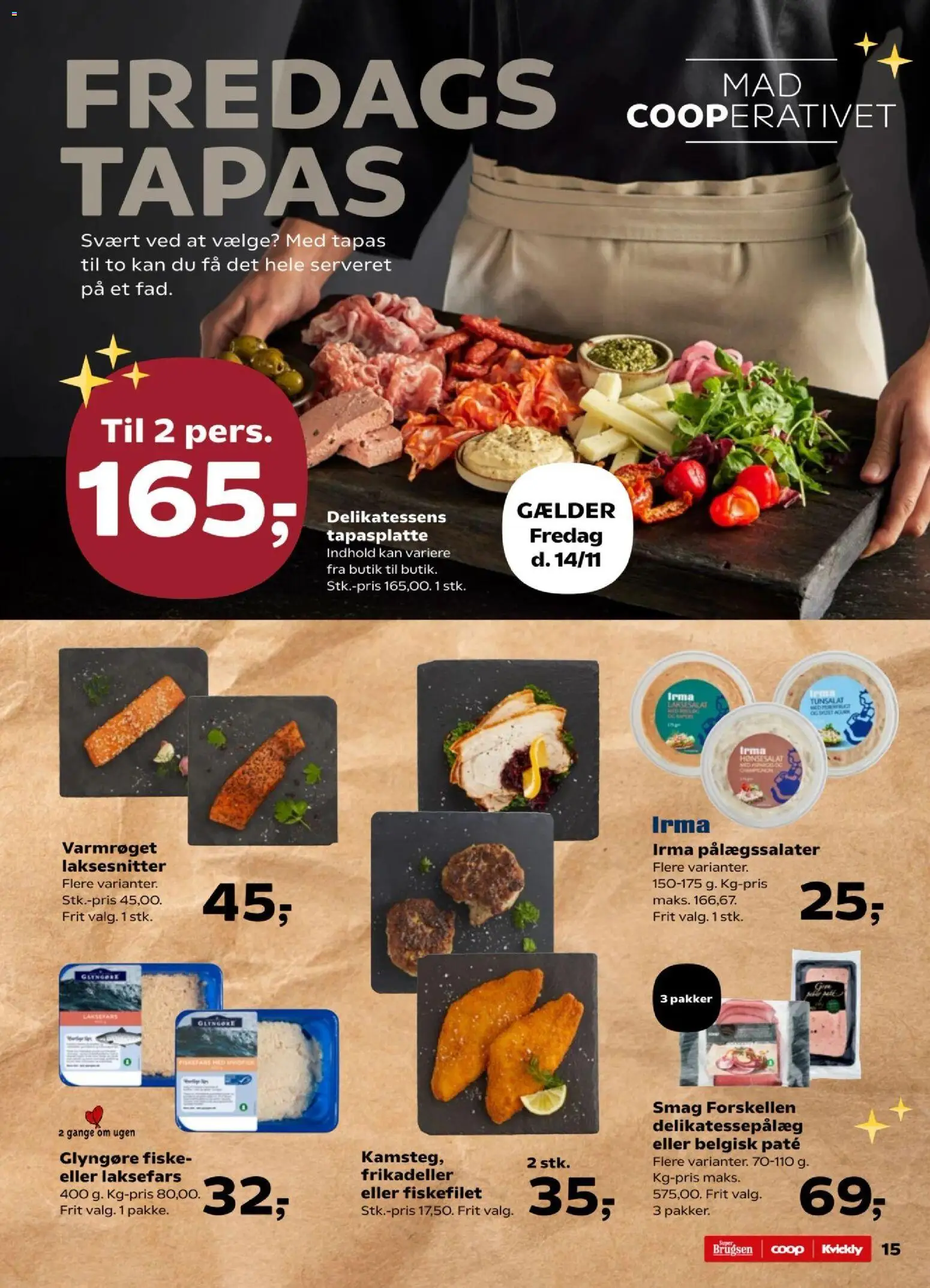 Super Brugsen tilbudsavis – gyldig fra 14.11.2025 | Side: 15 | Produkter: Paté, Frikadeller