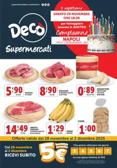 Anteprima del volantino Decò Supermercati - Compleanno Napoli catalogo valido a partire dal 28.11.2025