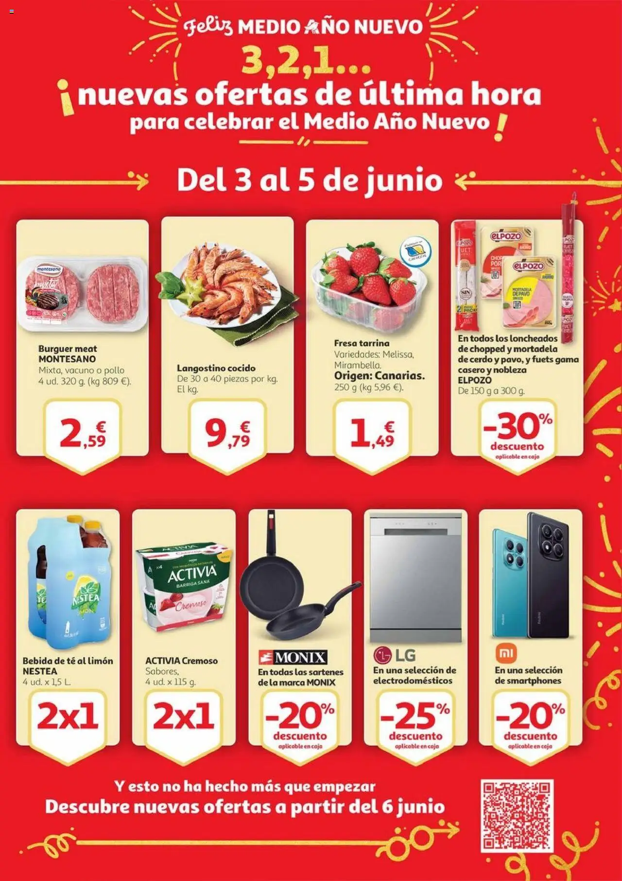 Alcampo - Aniversario │ válido desde el 03.06.2025 | Página: 3 | Productos: Cerdo, Té, Mortadela, Langostino