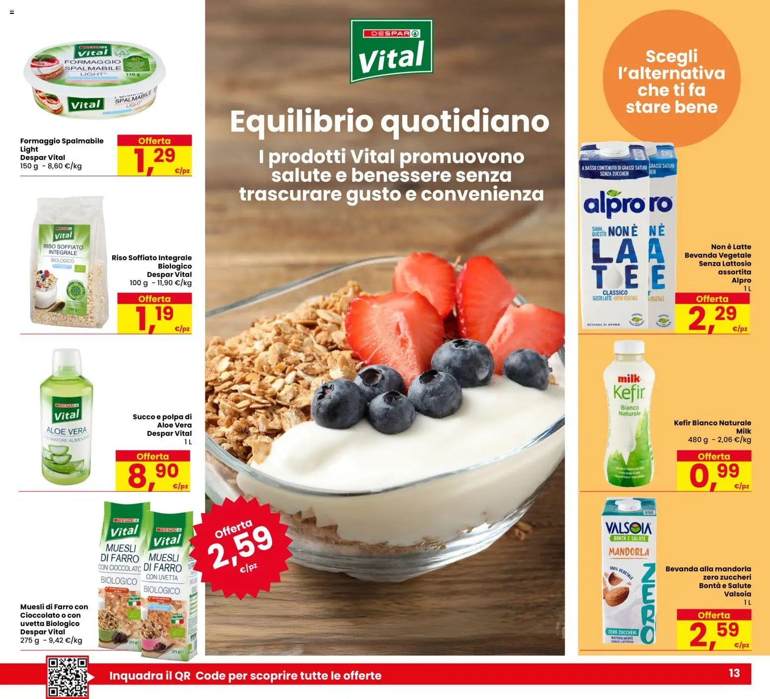 Volantino Despar del 08.01.2026 | Pagina: 13 | Prodotti: Muesli, Cioccolato, Riso, Formaggio