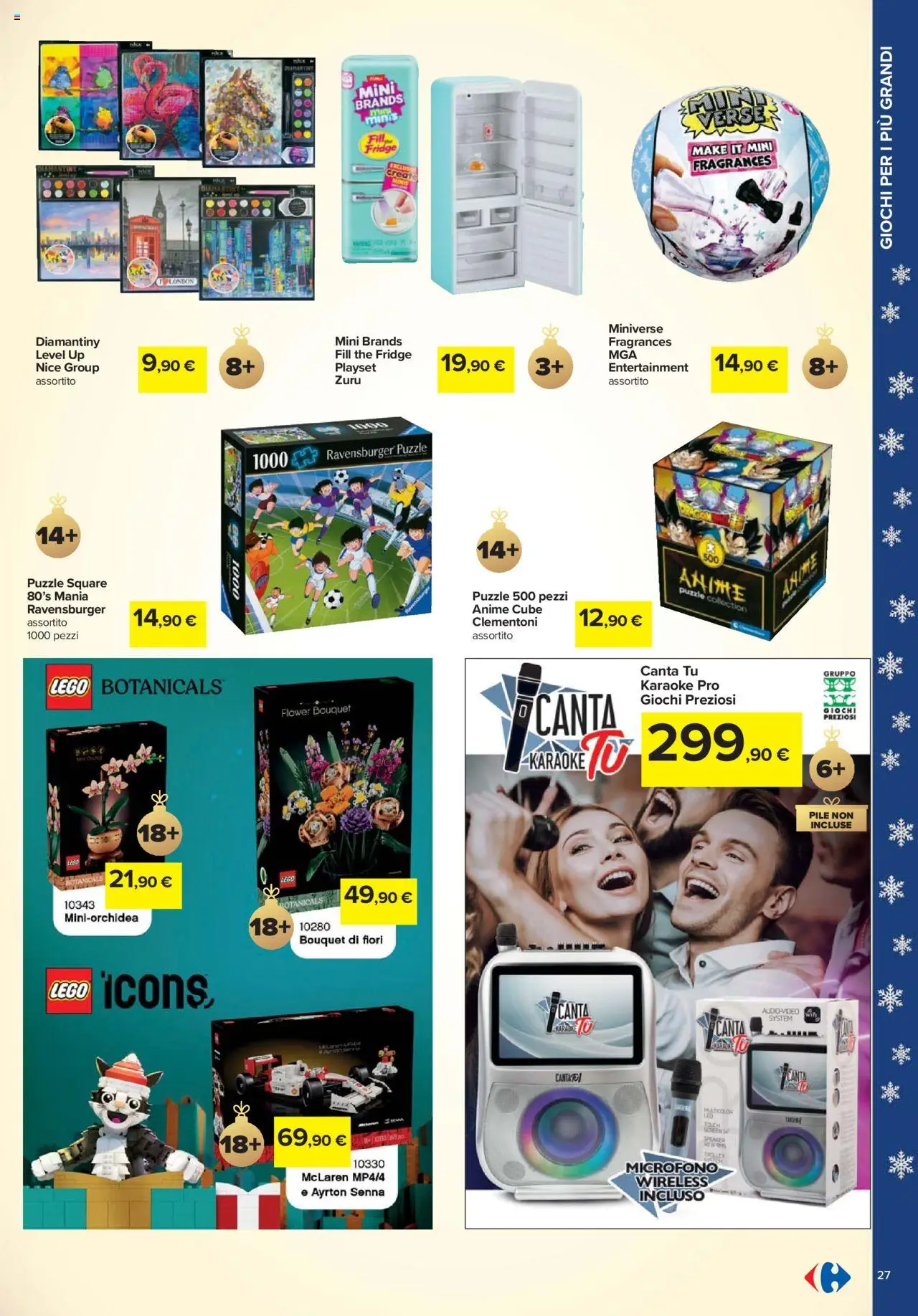 Volantino Carrefour del 24.10.2025 | Pagina: 27 | Prodotti: Pile, The, Microfono, Trolley