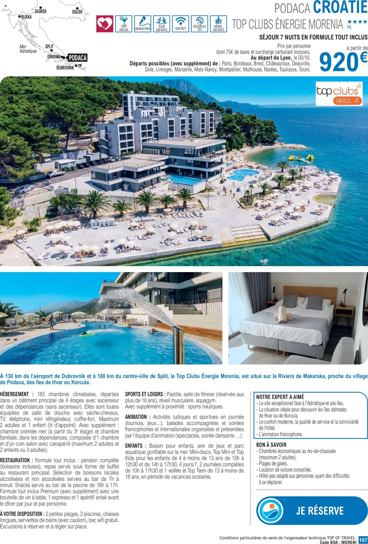 {H1} | Page: 107 | Produits: Lit, Buffet, Douche, Jeux