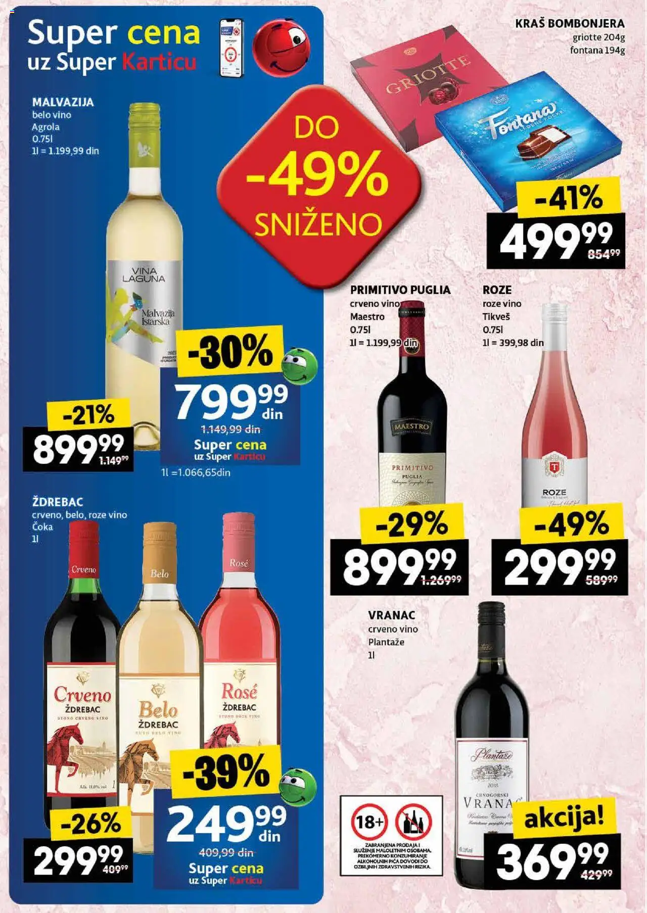 Idea katalog - važi od 24.07.2025 | Strana: 42 | Proizvode: Vranac, Bombonjera, Pica, Roze vino