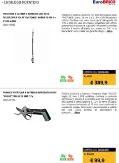 Anteprima del volantino Eurobrico Potatori catalogo valido a partire dal 23.07.2025 | Pagina: 20 | Prodotti: Forbice, Batteria