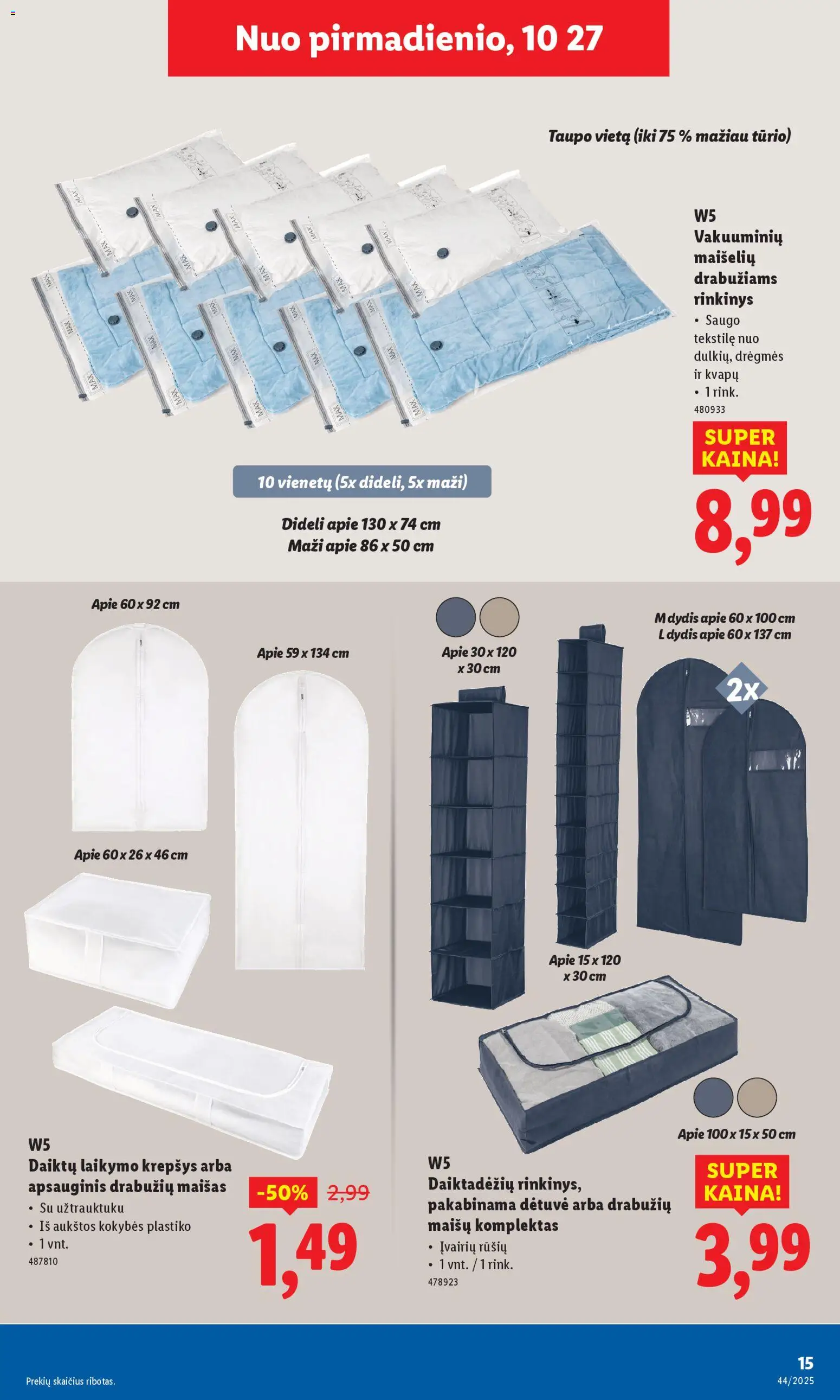 LIDL akcijos nuo 27.10.2025 | Puslapis: 15 | Prekių: Krepšys