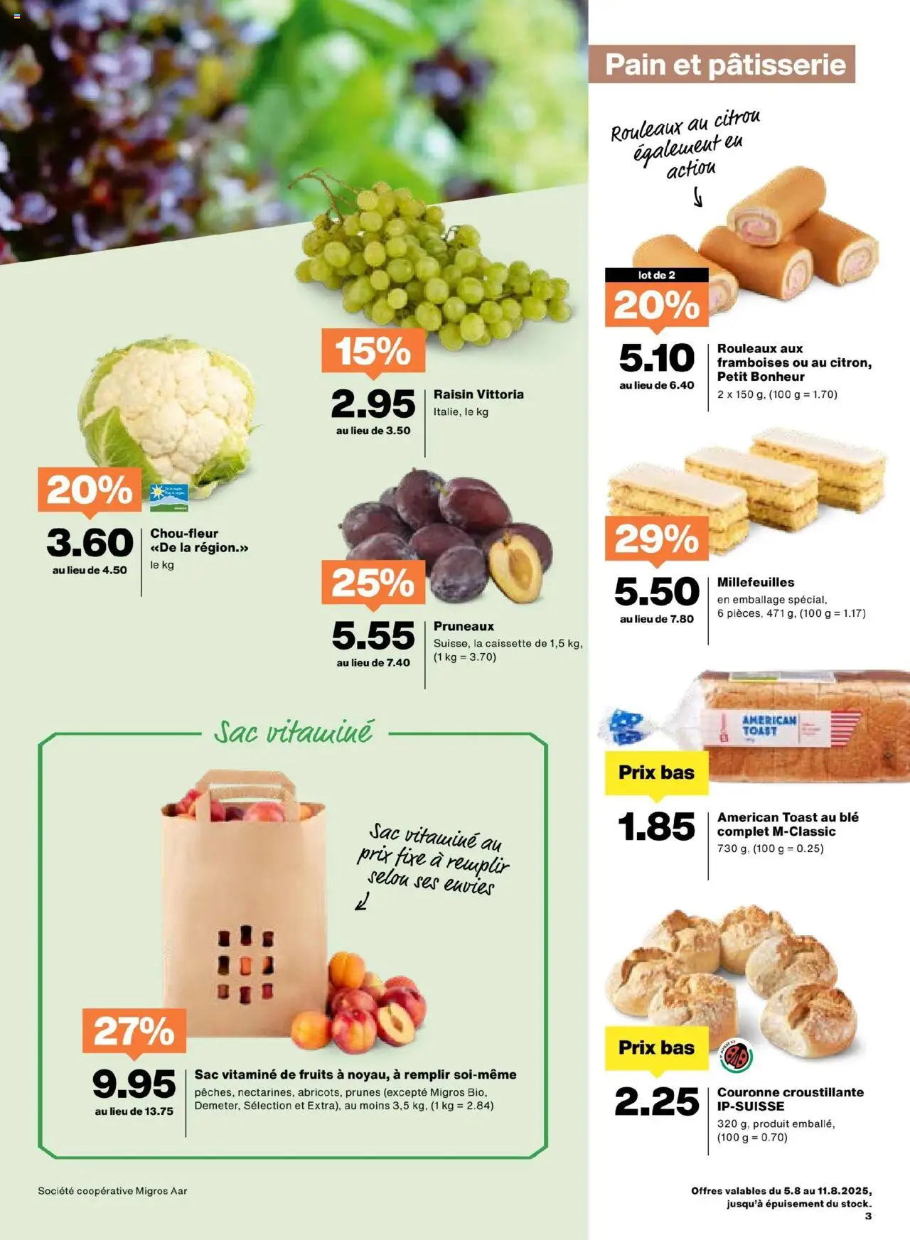 Migros - Magazin FR ab 05.08.2025 | Seite: 3
