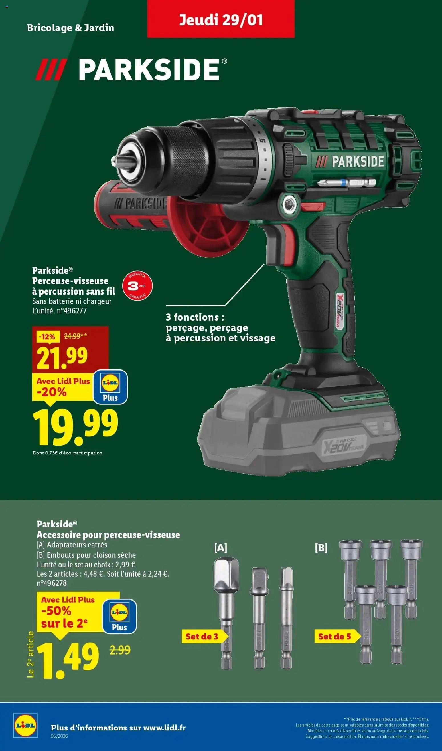Catalogue LIDL du 28/01/2026 | Promo prospectus en ligne | Page: 42 | Produits: Batterie