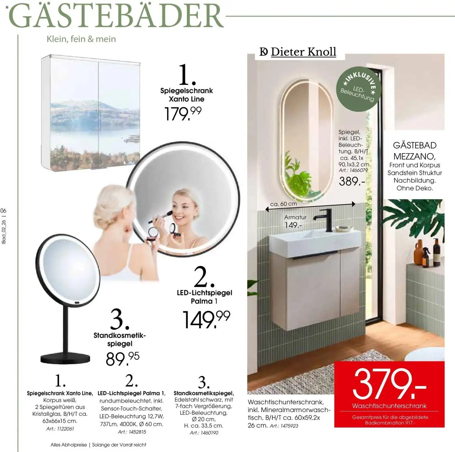 Zurbrüggen - Zurbrüggen: Bad Spezial – gültig ab 22.03.2026 | Seite: 6 | Produkte: Spiegel, Armatur, Spiegelschrank