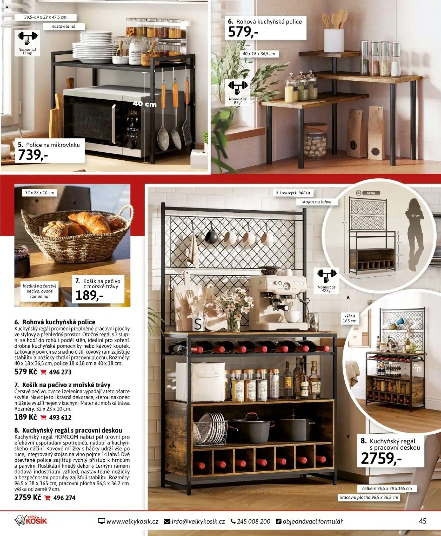 Velký Košík katalog leden 2026 od 01.01.2026 | Strana: 45 | Produkty: Ovoce, Víno, Pečivo, Police