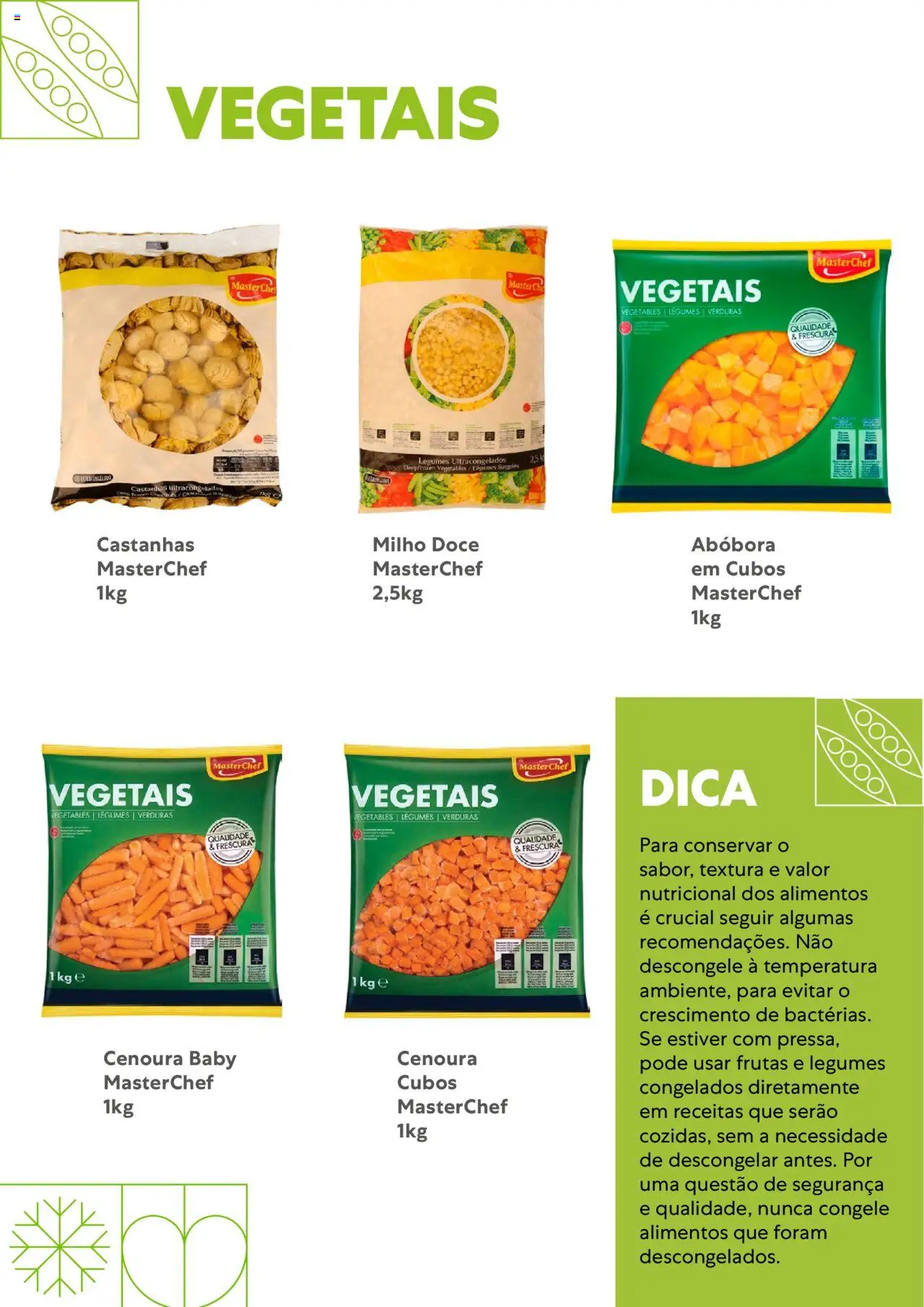 Recheio - Congelados do Mar e da Terra │ válido de 14.07.2025 | Página: 31 | Produtos: Castanhas, Abóbora, Cenoura, Milho