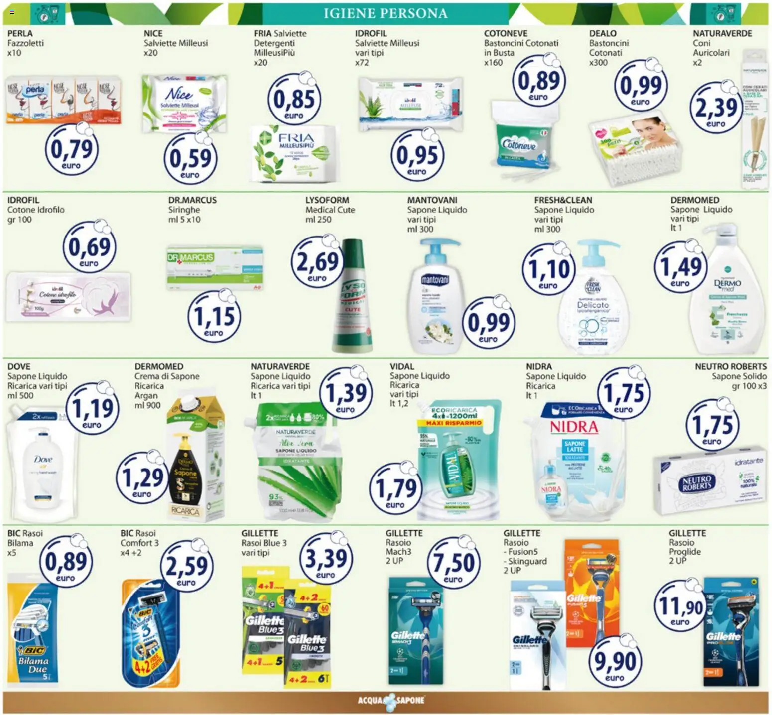 Volantino Acqua e Sapone del 29.12.2025 | Pagina: 10 | Prodotti: Crema, Rasoio, Sapone, Fazzoletti