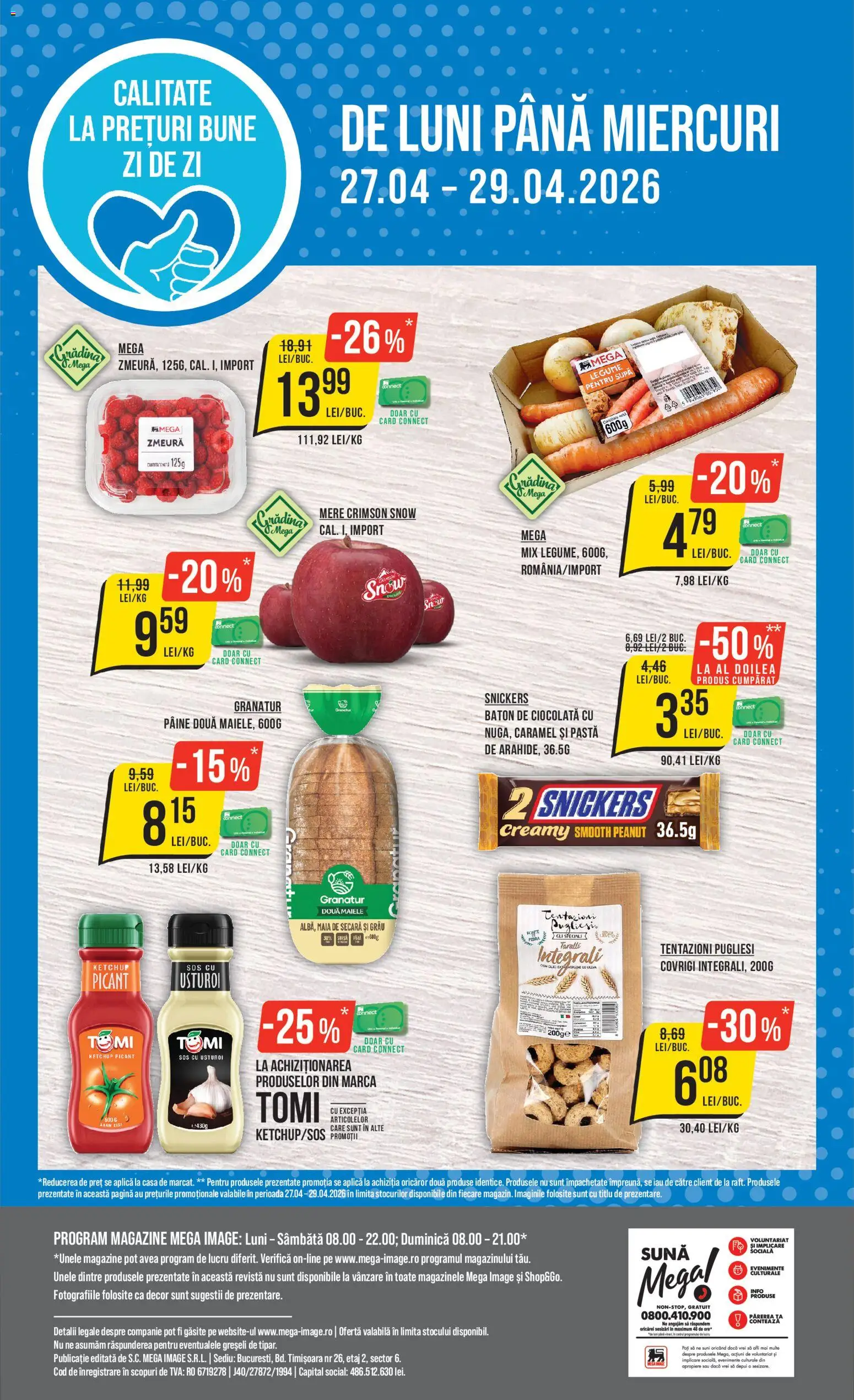 Noul catalog Mega Image – valabil de la 23.04.2026 | Pagină: 24 | Produse: Mere, Ketchup, Legume, Sos