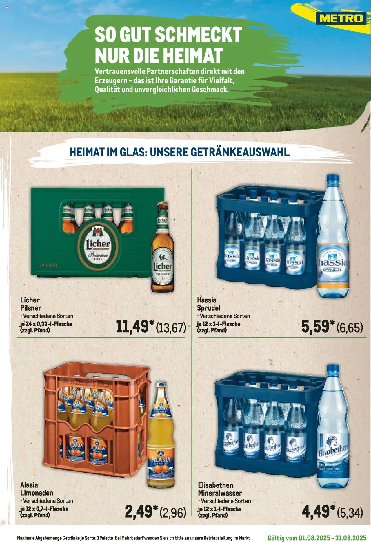 Metro Regionaler Flyer - gültig ab dem 01.08.2025 | Seite: 61 | Produkte: Mineralwasser