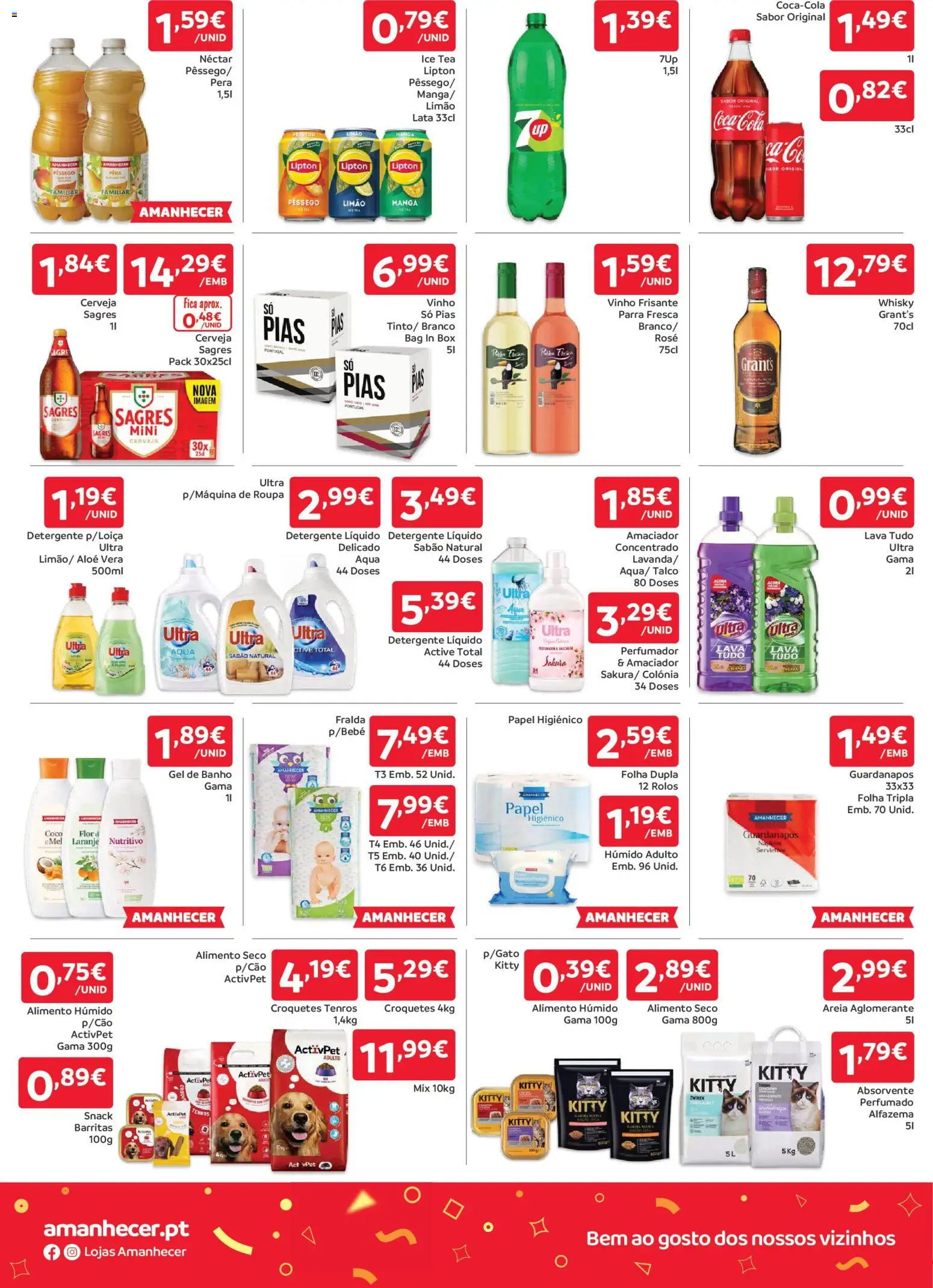 Amanhecer Folheto Madeira │ válido de 26.02.2026 | Página: 4 | Produtos: Whisky, Guardanapos, Detergente, Cerveja