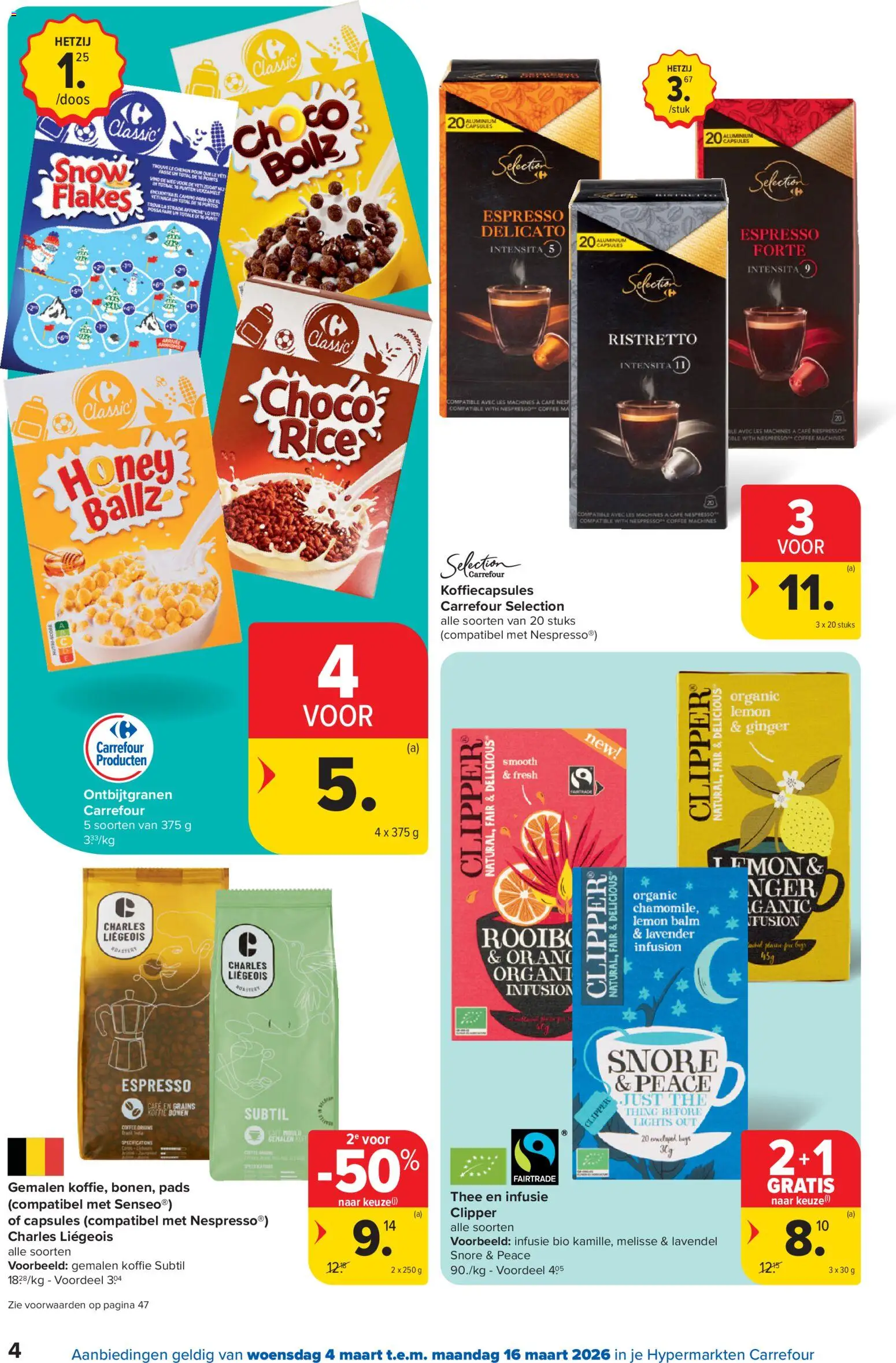 {H1} | Pagina: 4 | Producten: Thee, Csirkecombfile, Koffiecapsules, Koffie